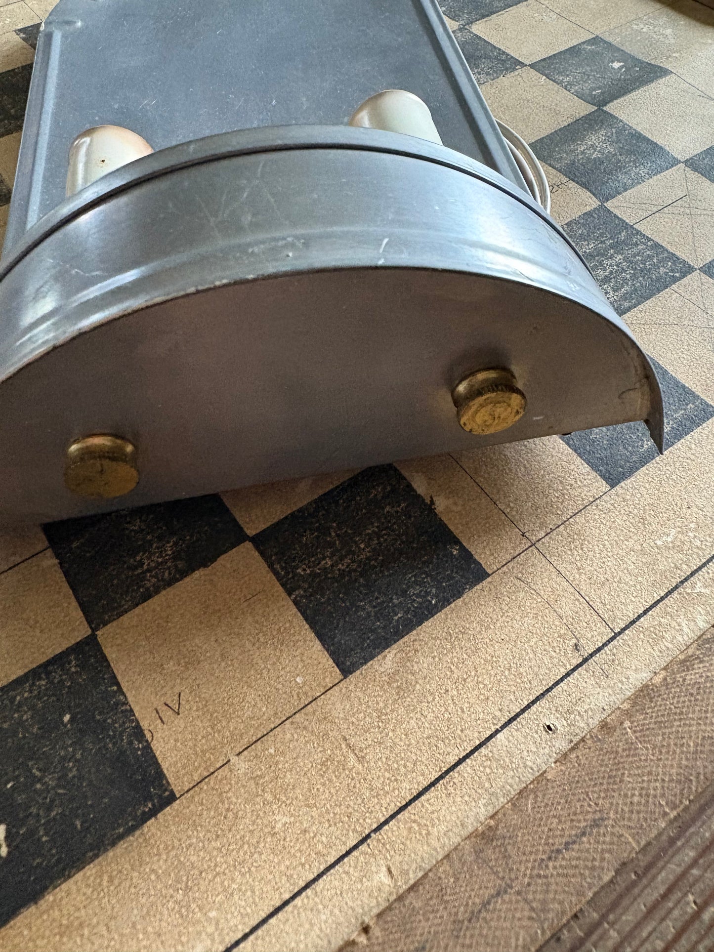 Vintage tin wall sconce | electric