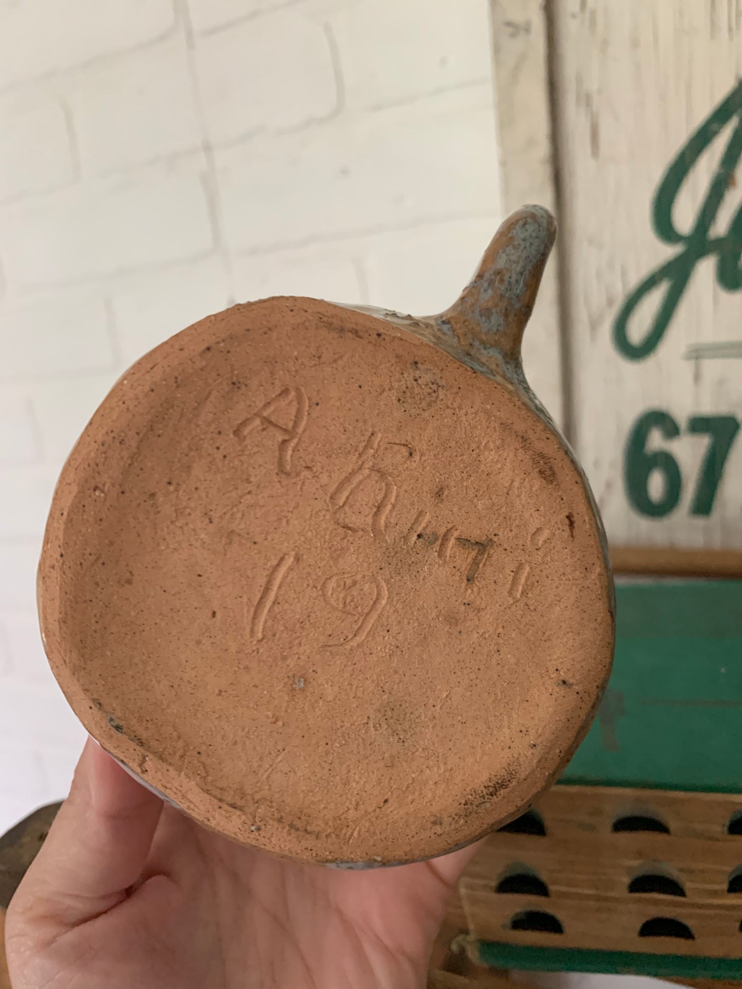 Vintage handmade pottery mugs