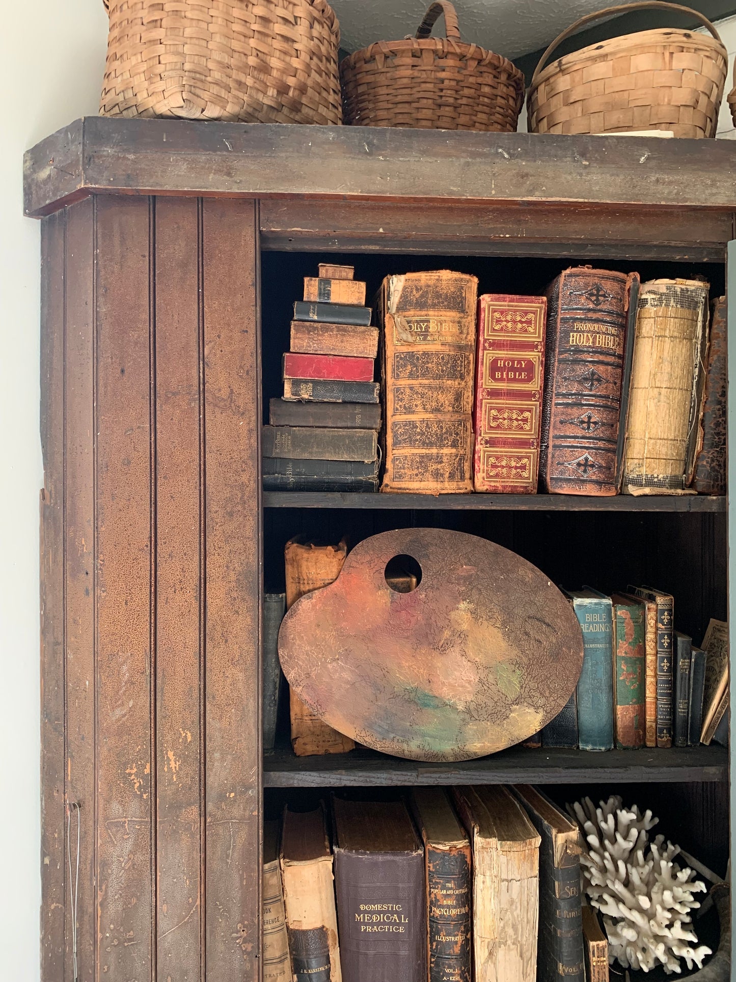 Antique French large artist palette
