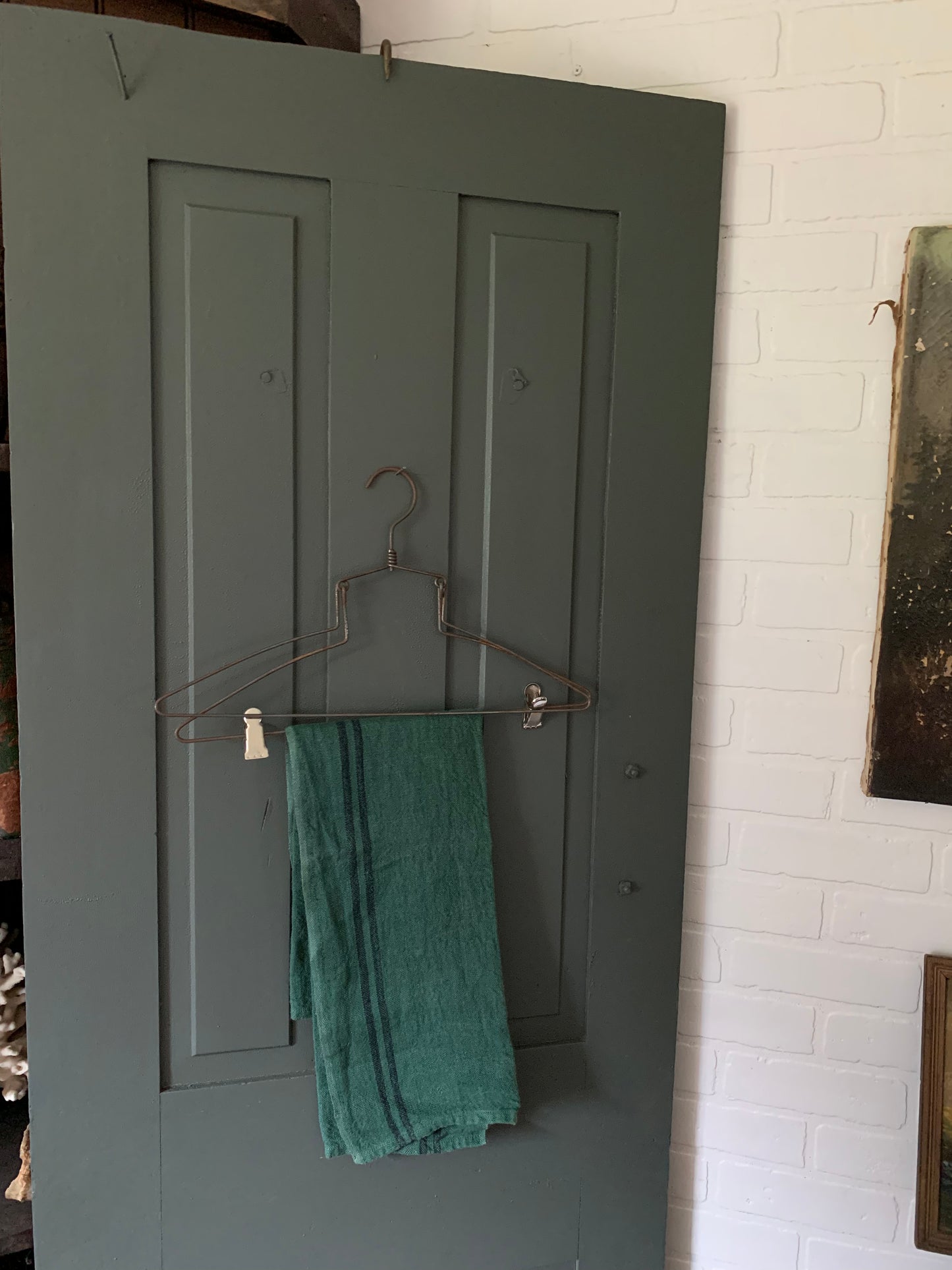 Vintage metal hanger set of 2