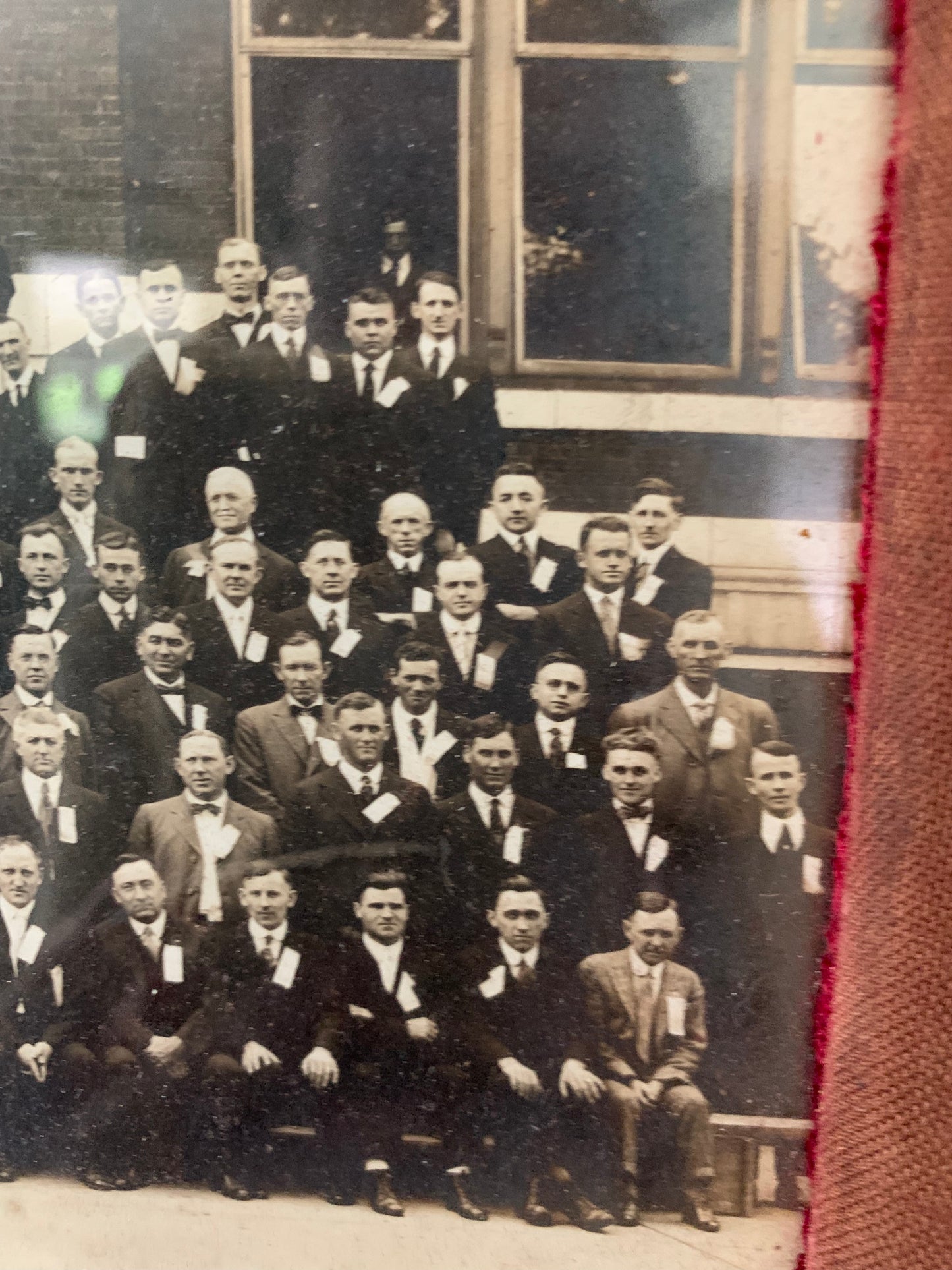 Vintage group photo in frame