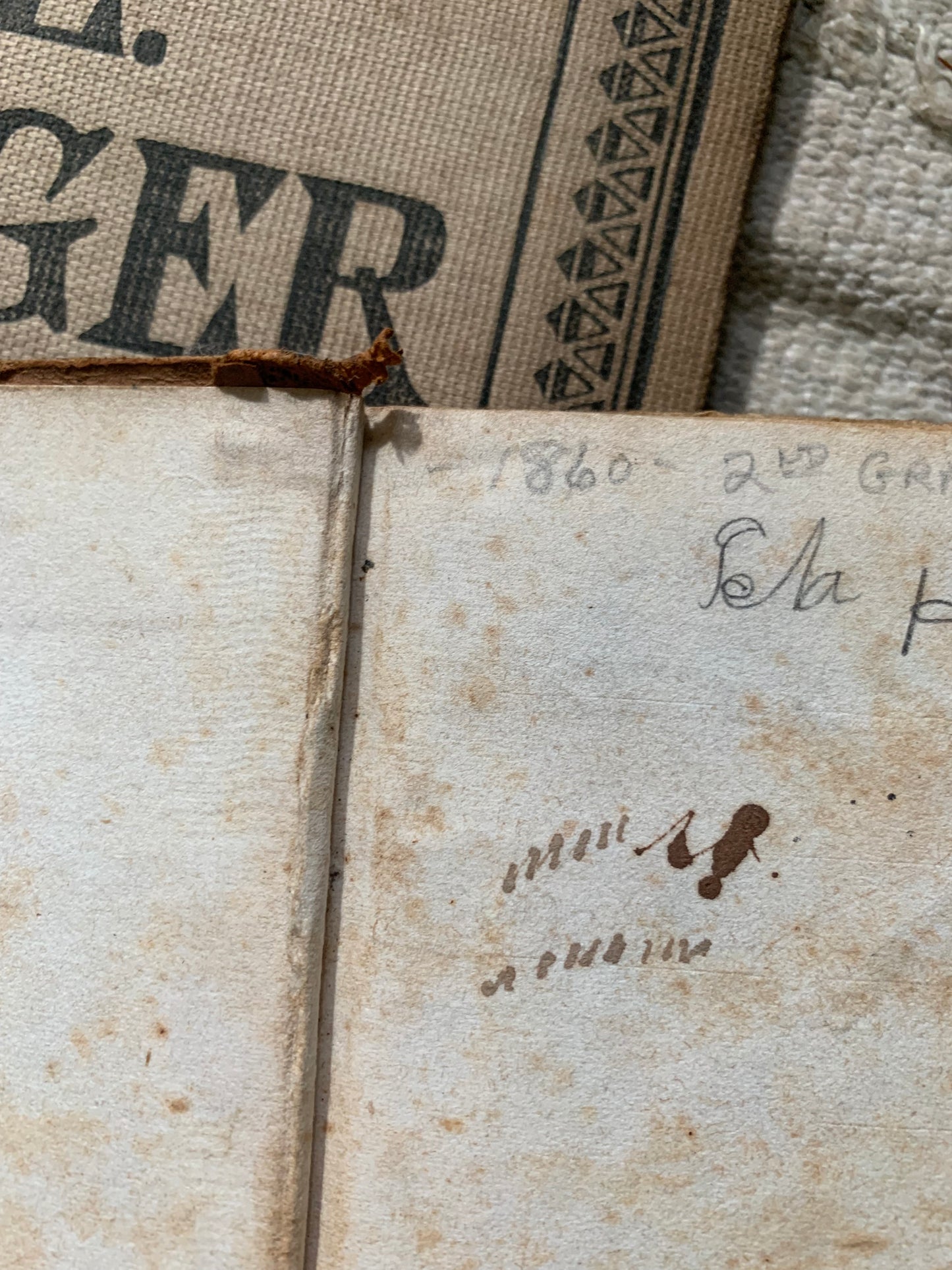Early antique book set