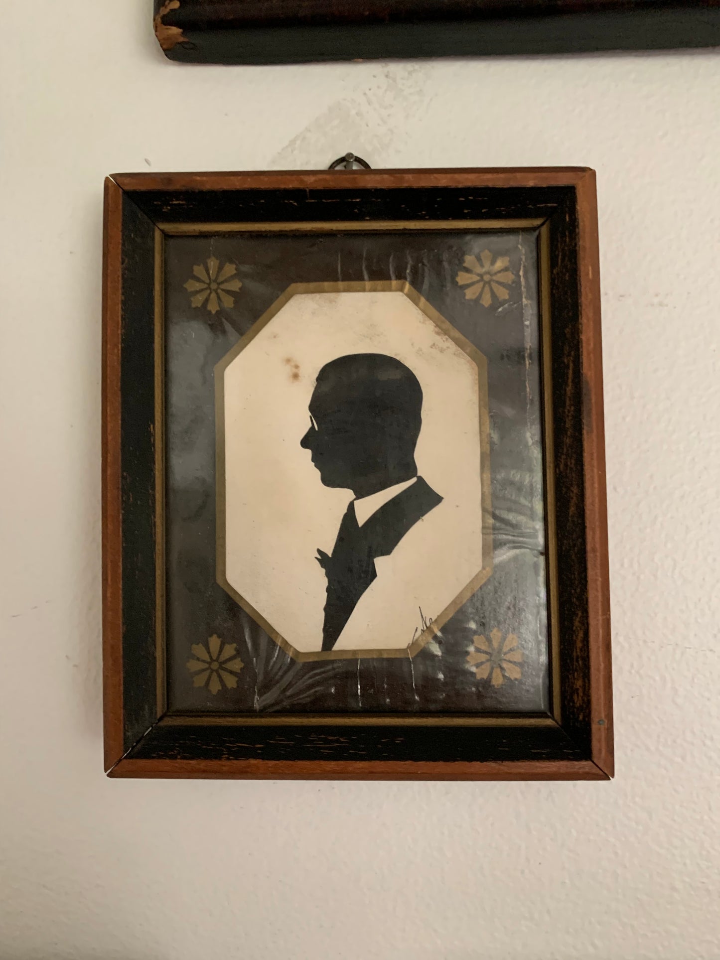 Vintage hand painted silhouette