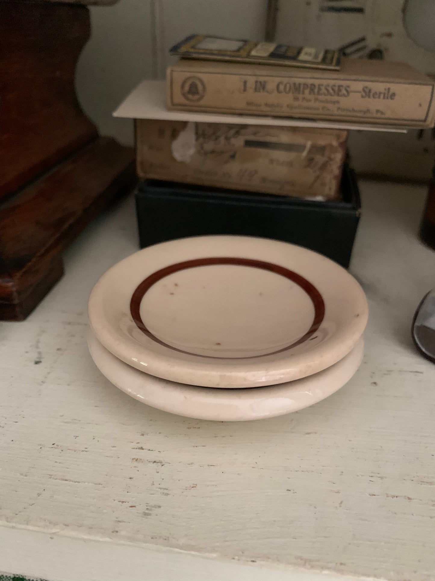 Vintage butter pat set