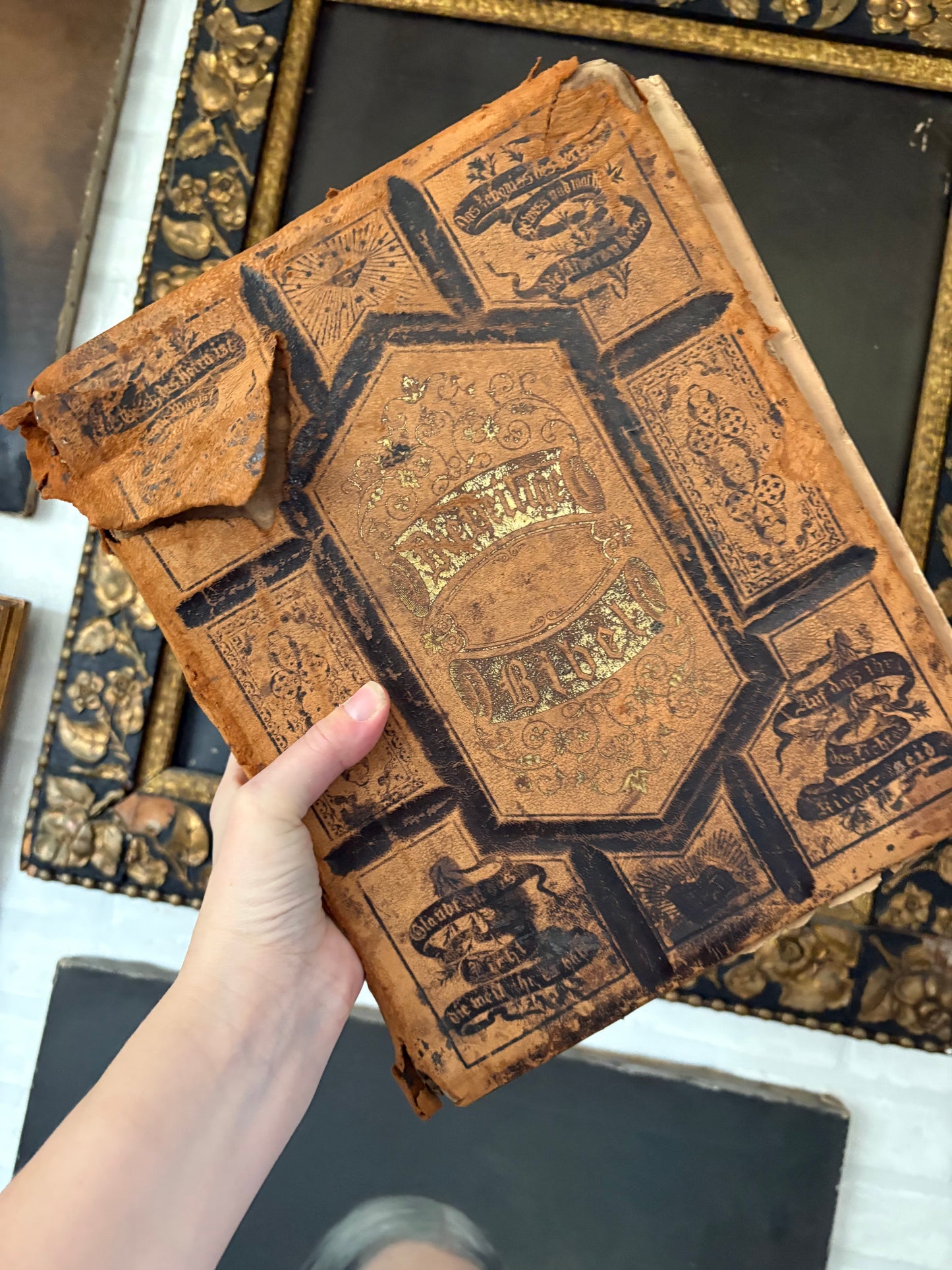 antique German family Bible