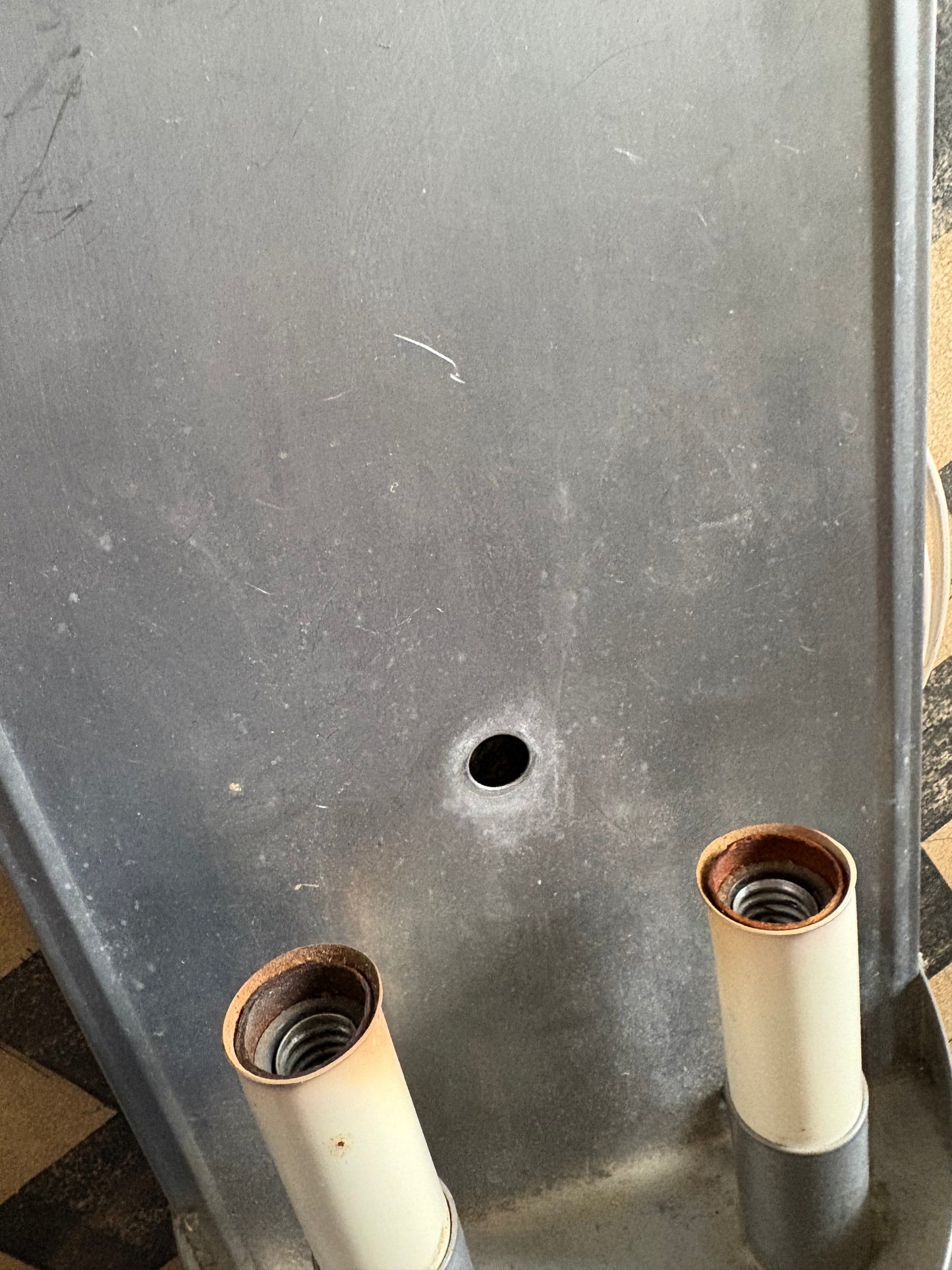 Vintage tin wall sconce | electric