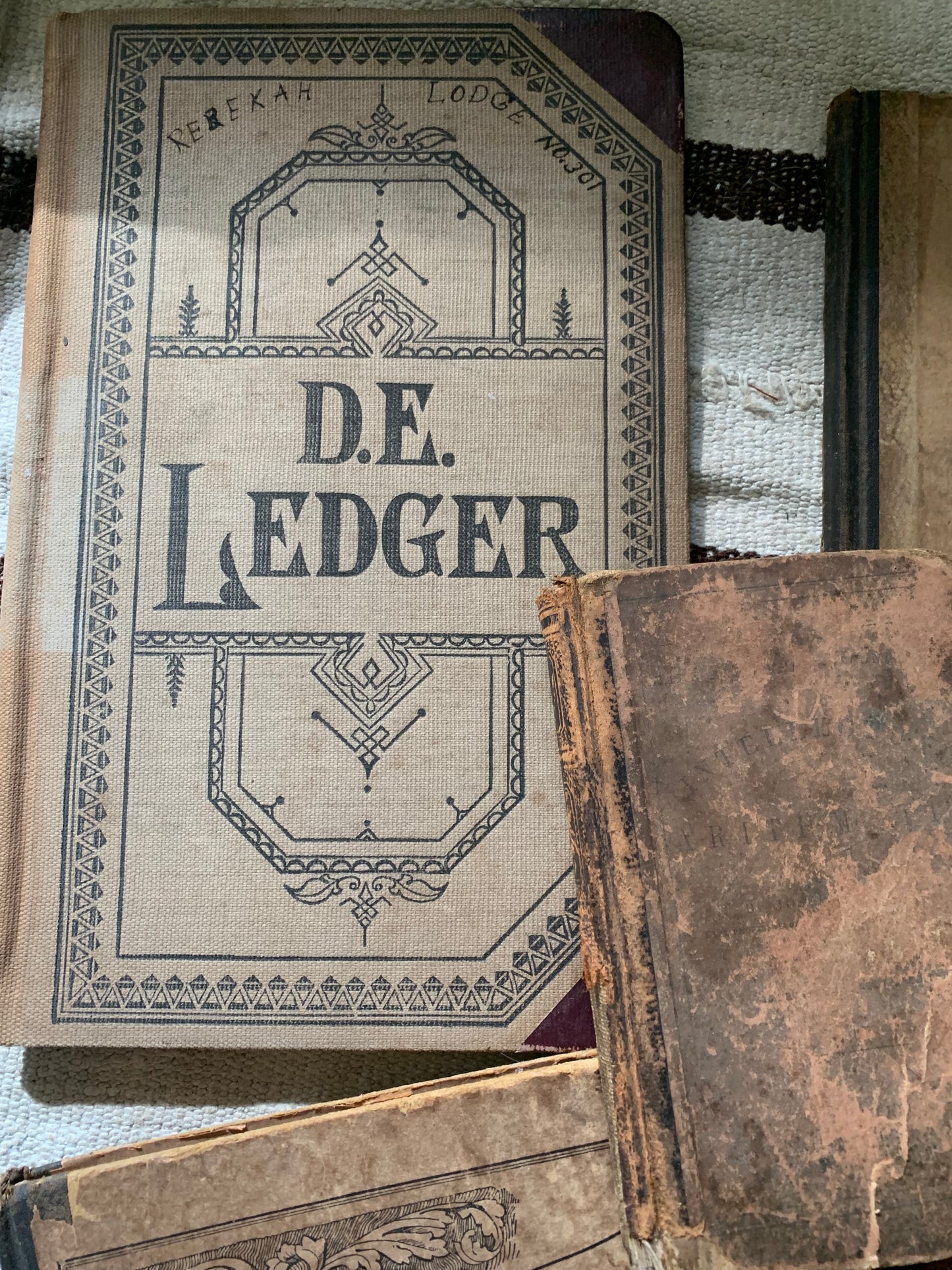 Early antique book set