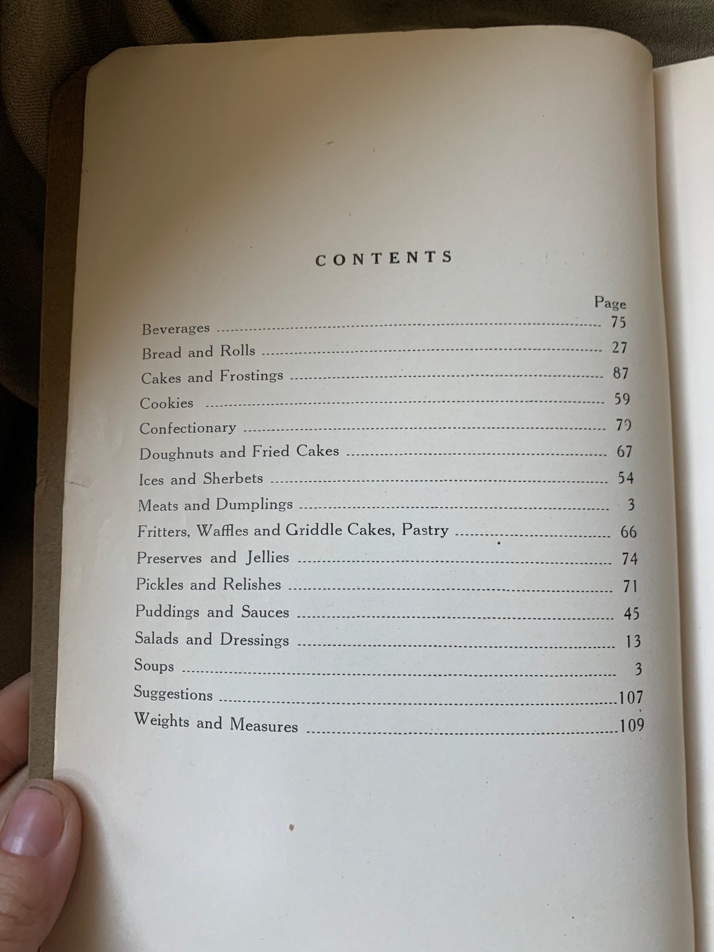 Vintage cook book