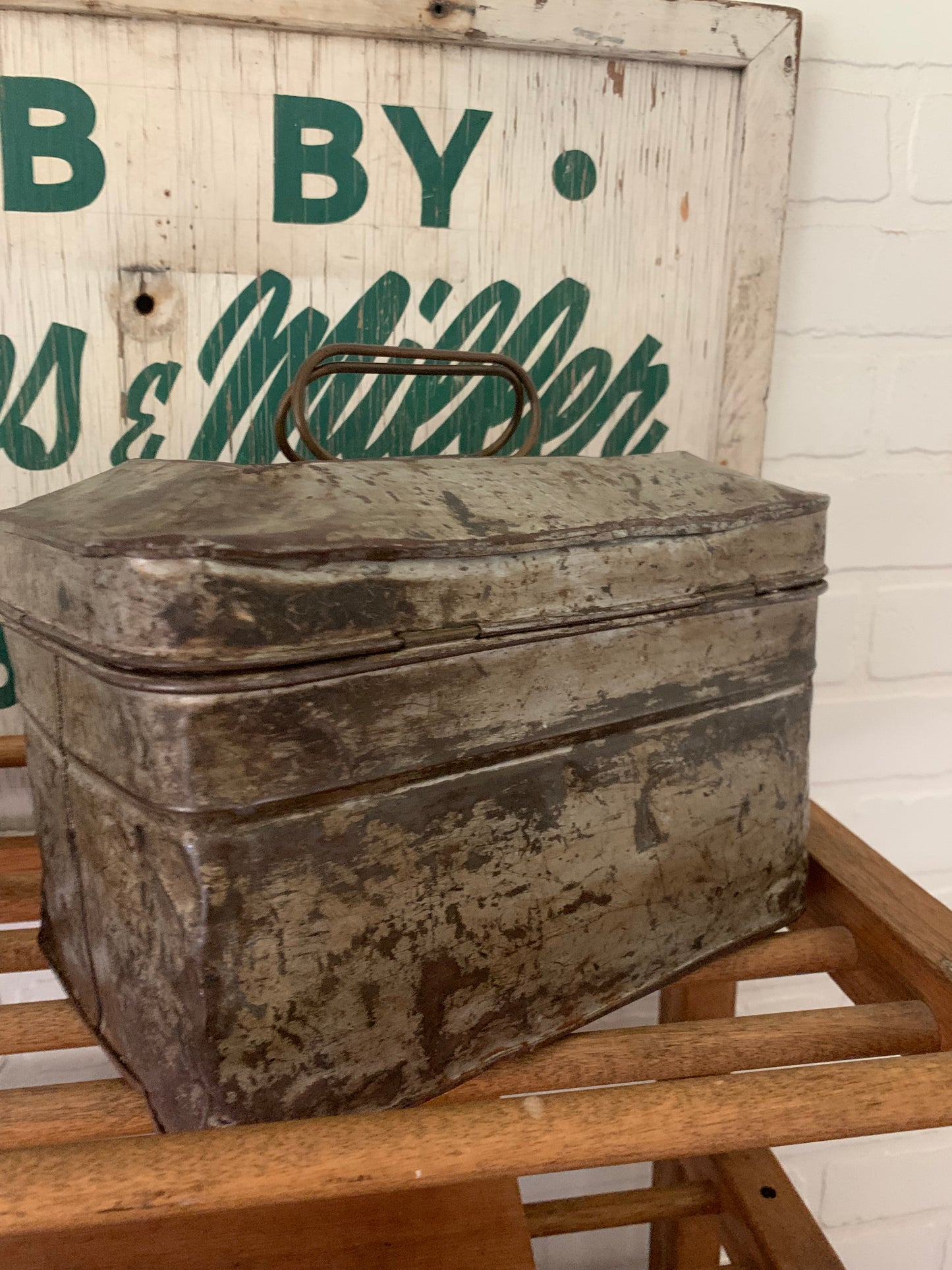 Vintage metal lunch box