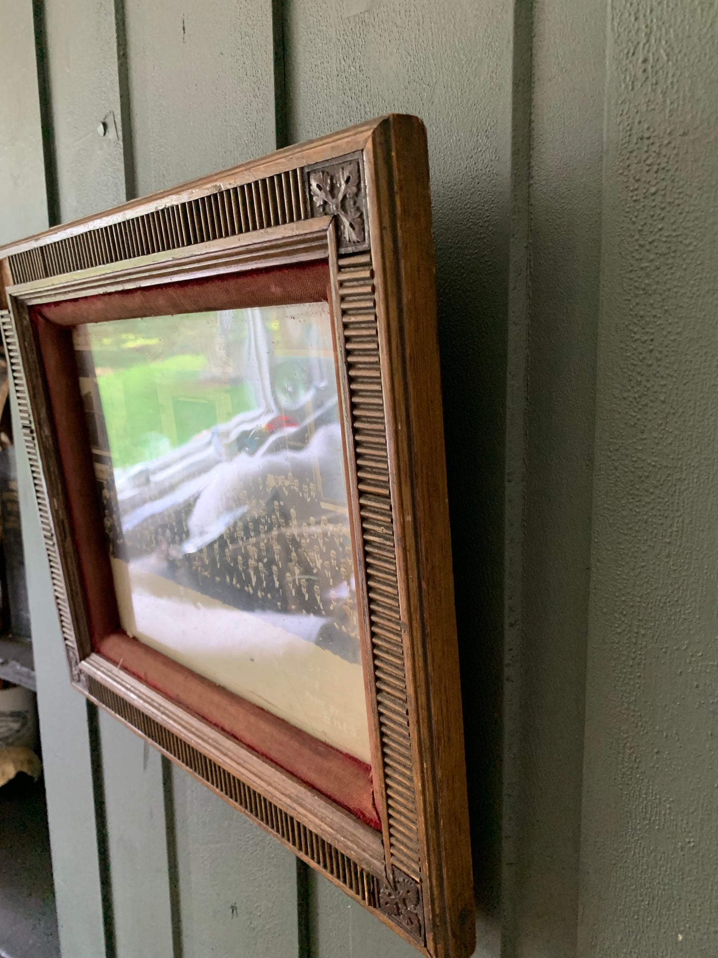 Vintage group photo in frame