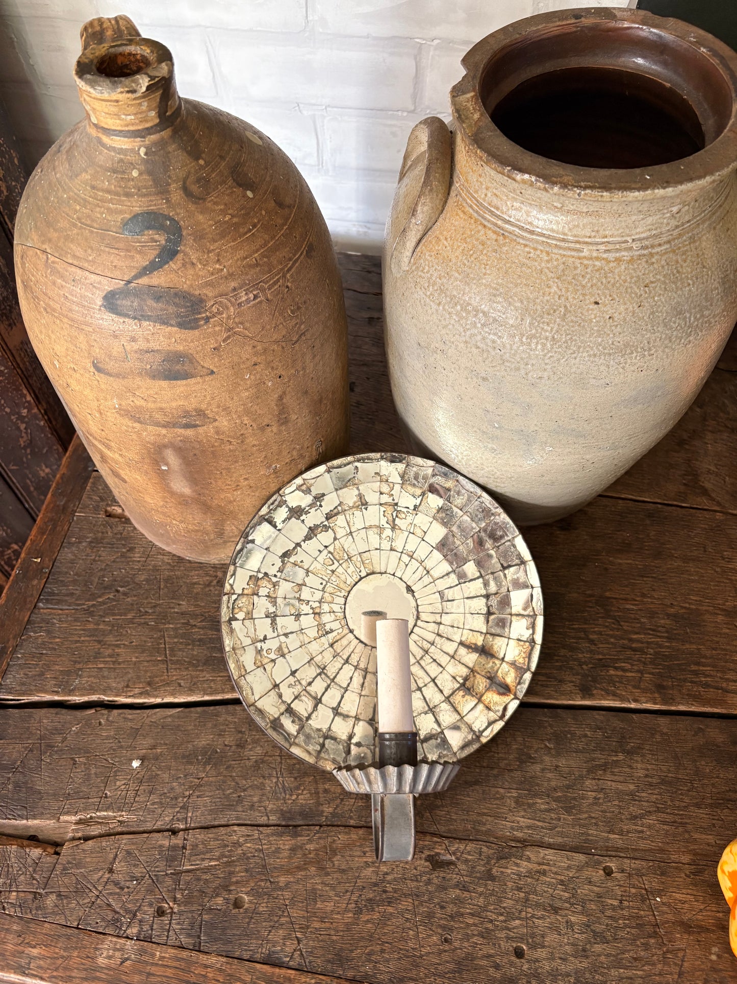 Vintage electric mirrored wall sconce