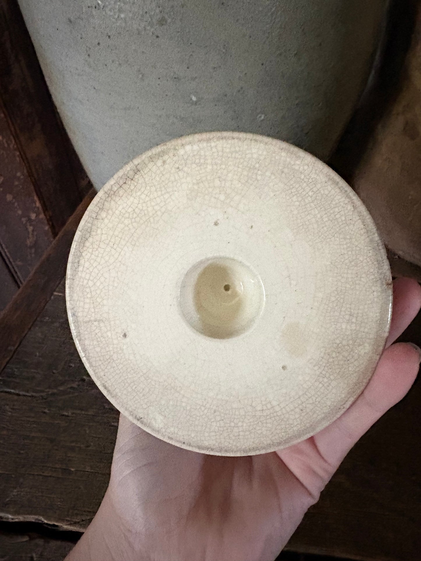 Antique advertising match strike and holder