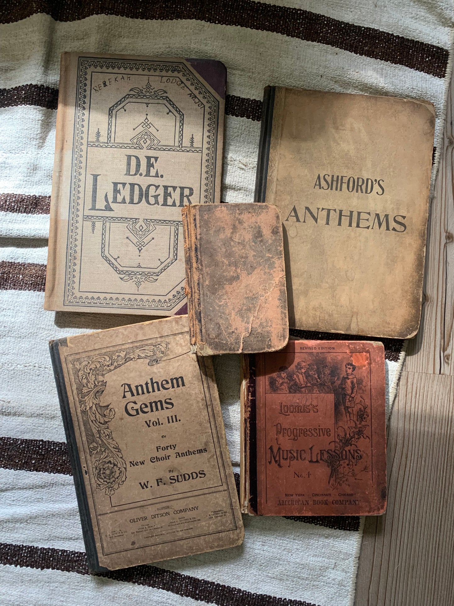 Early antique book set