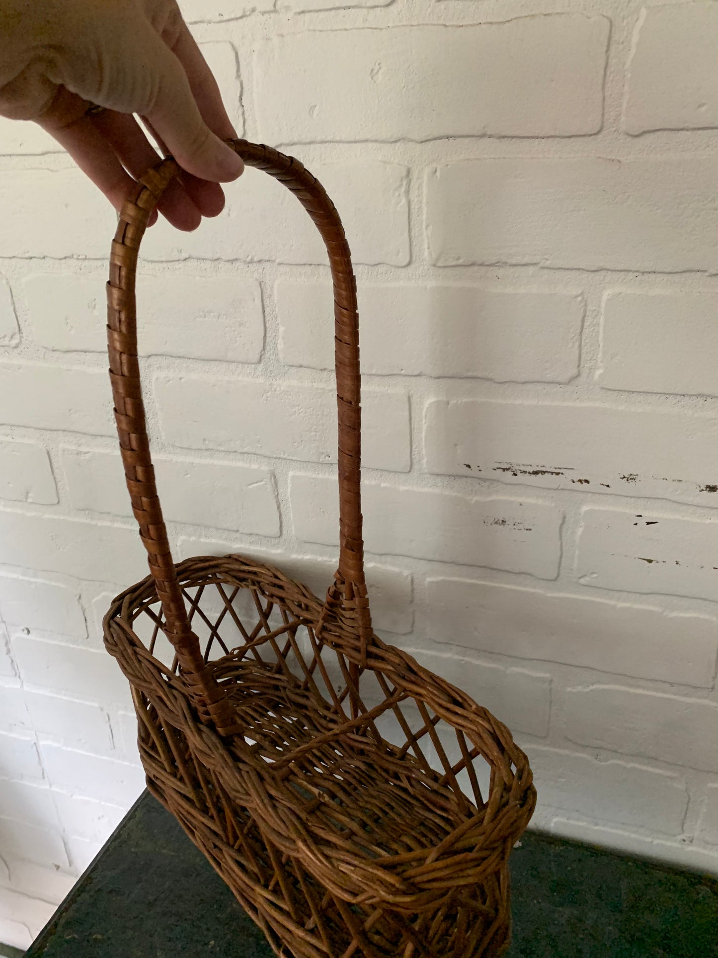 Vintage French wine basket