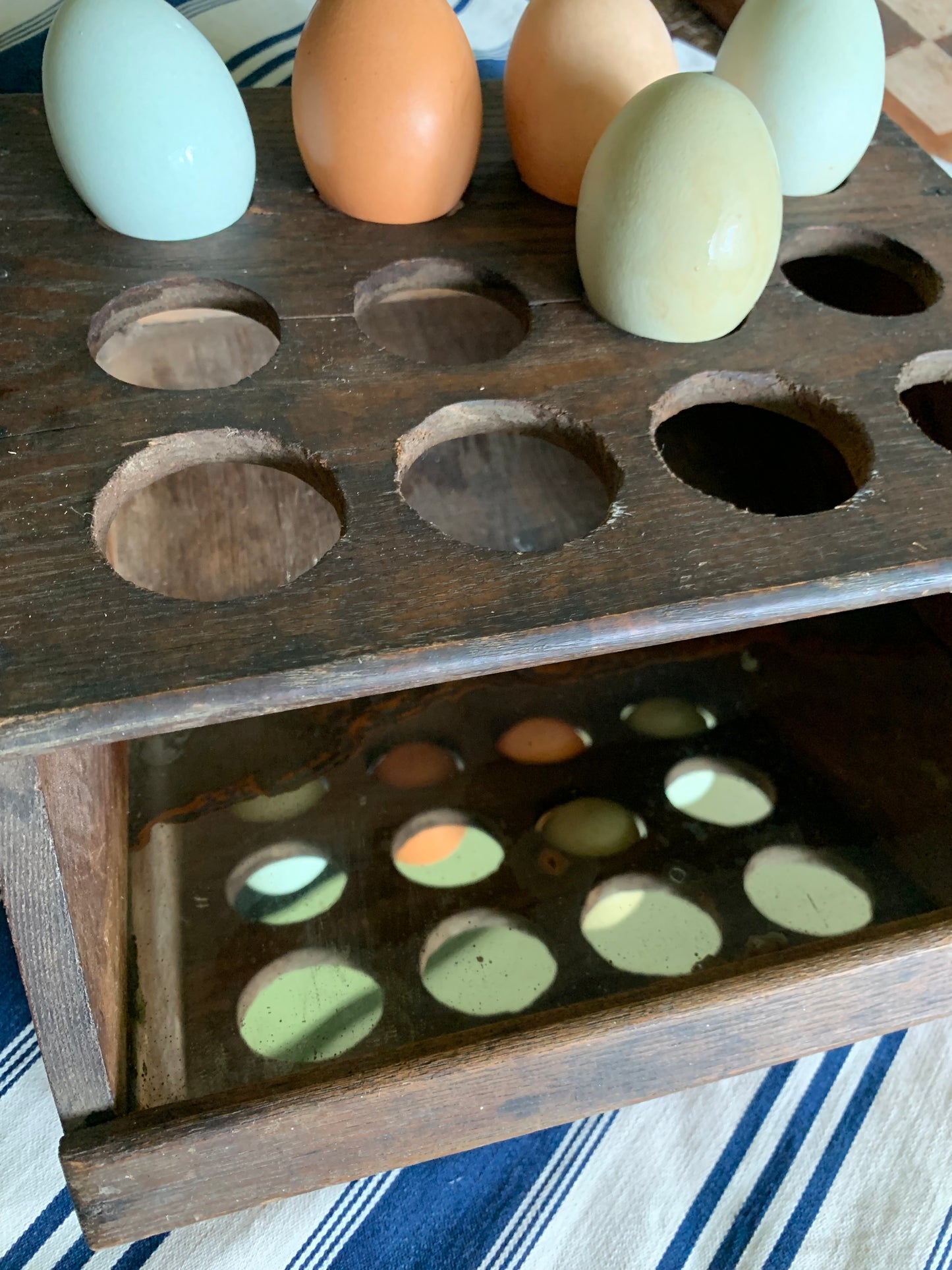 Antique rare egg candling holder | AFFA Primitive