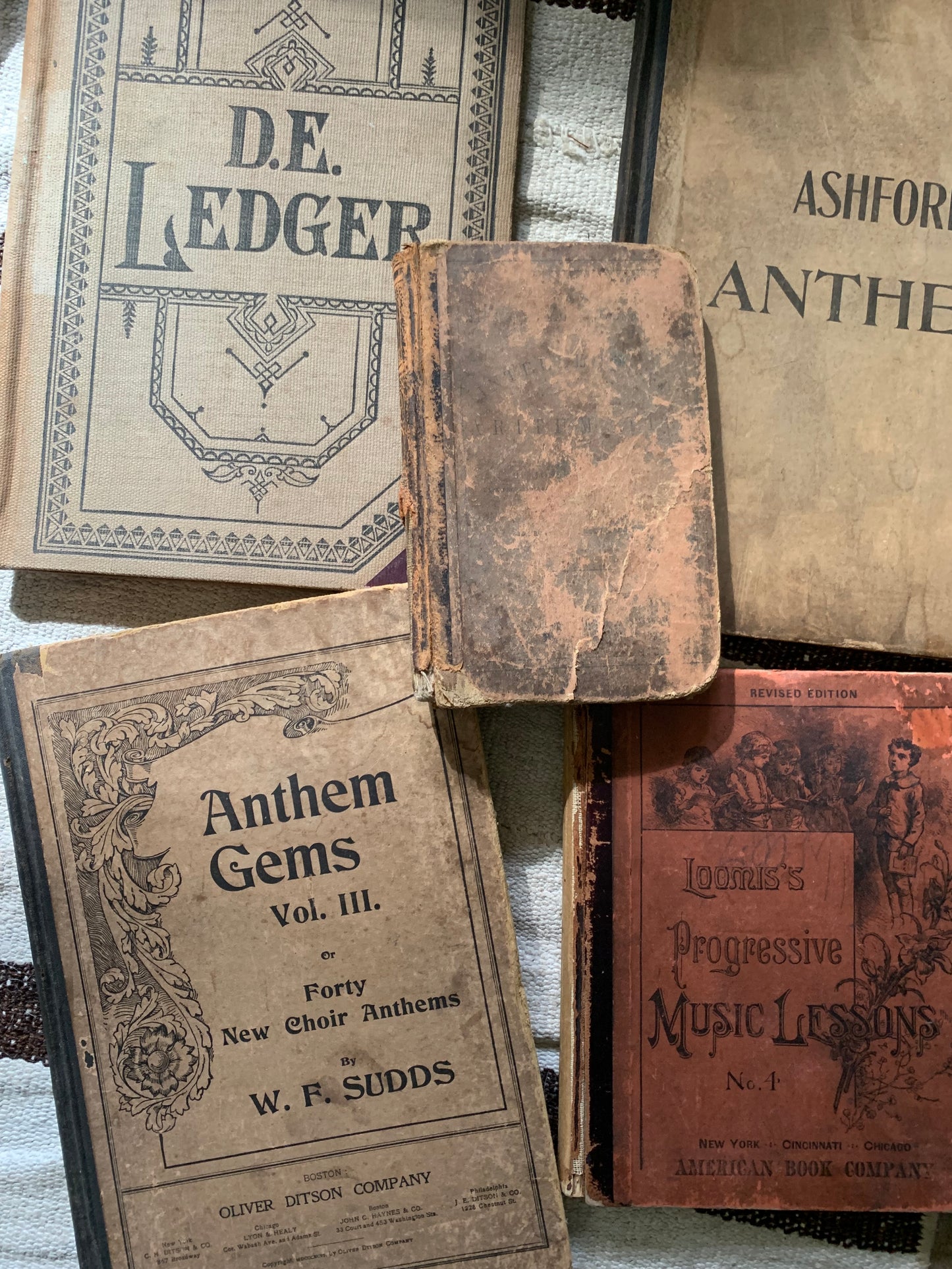 Early antique book set