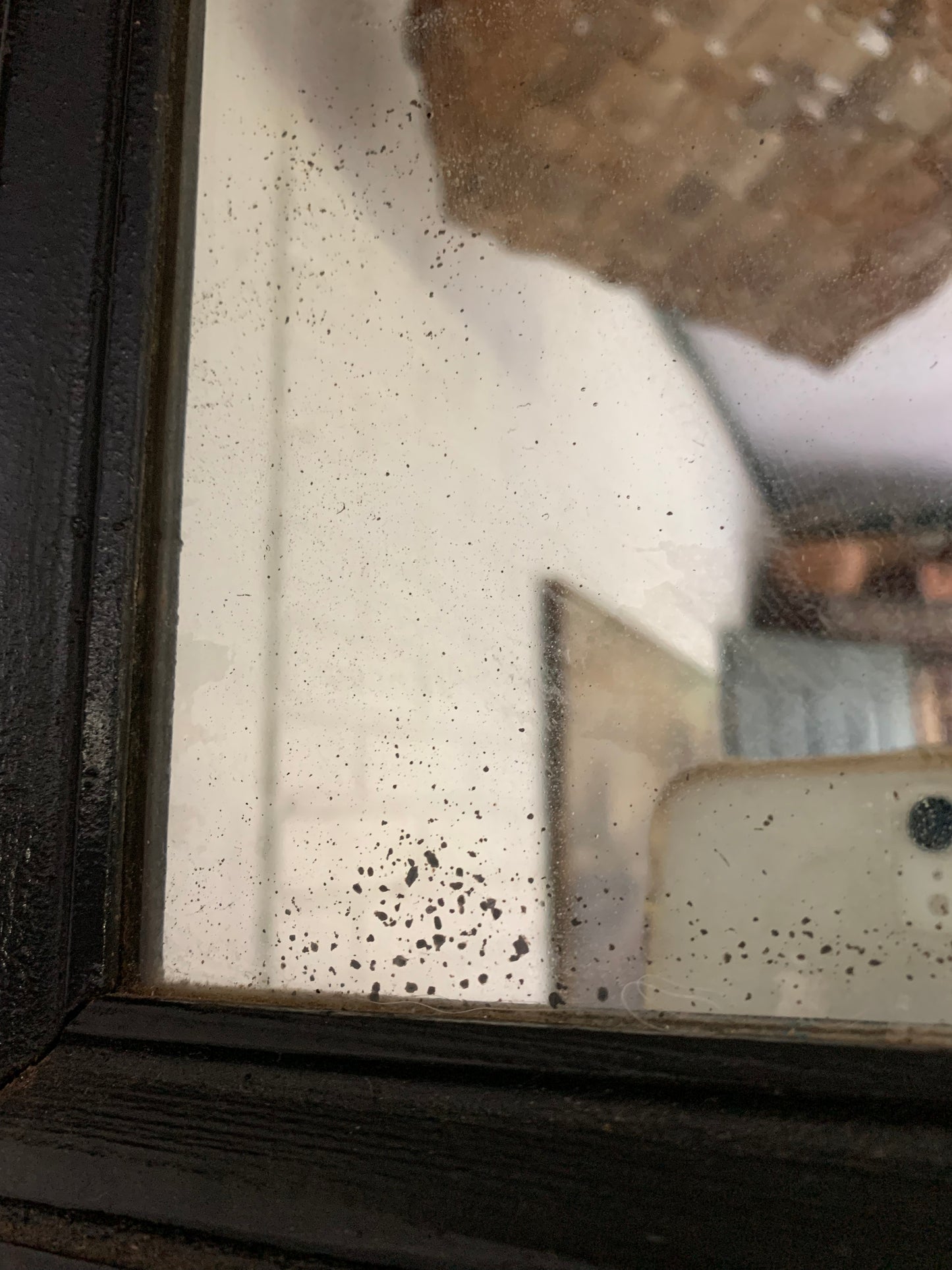 Antique wooden framed mirror