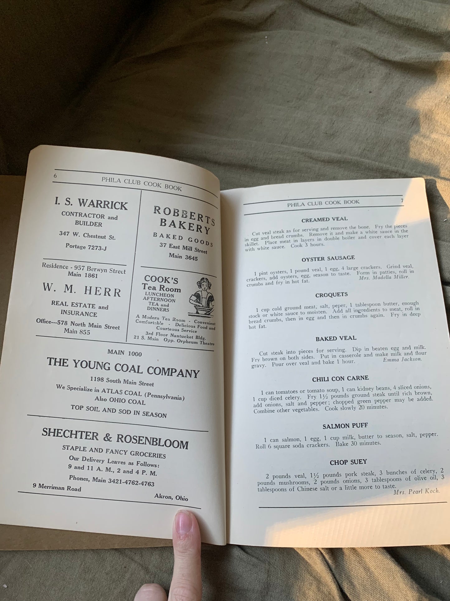 Vintage cook book