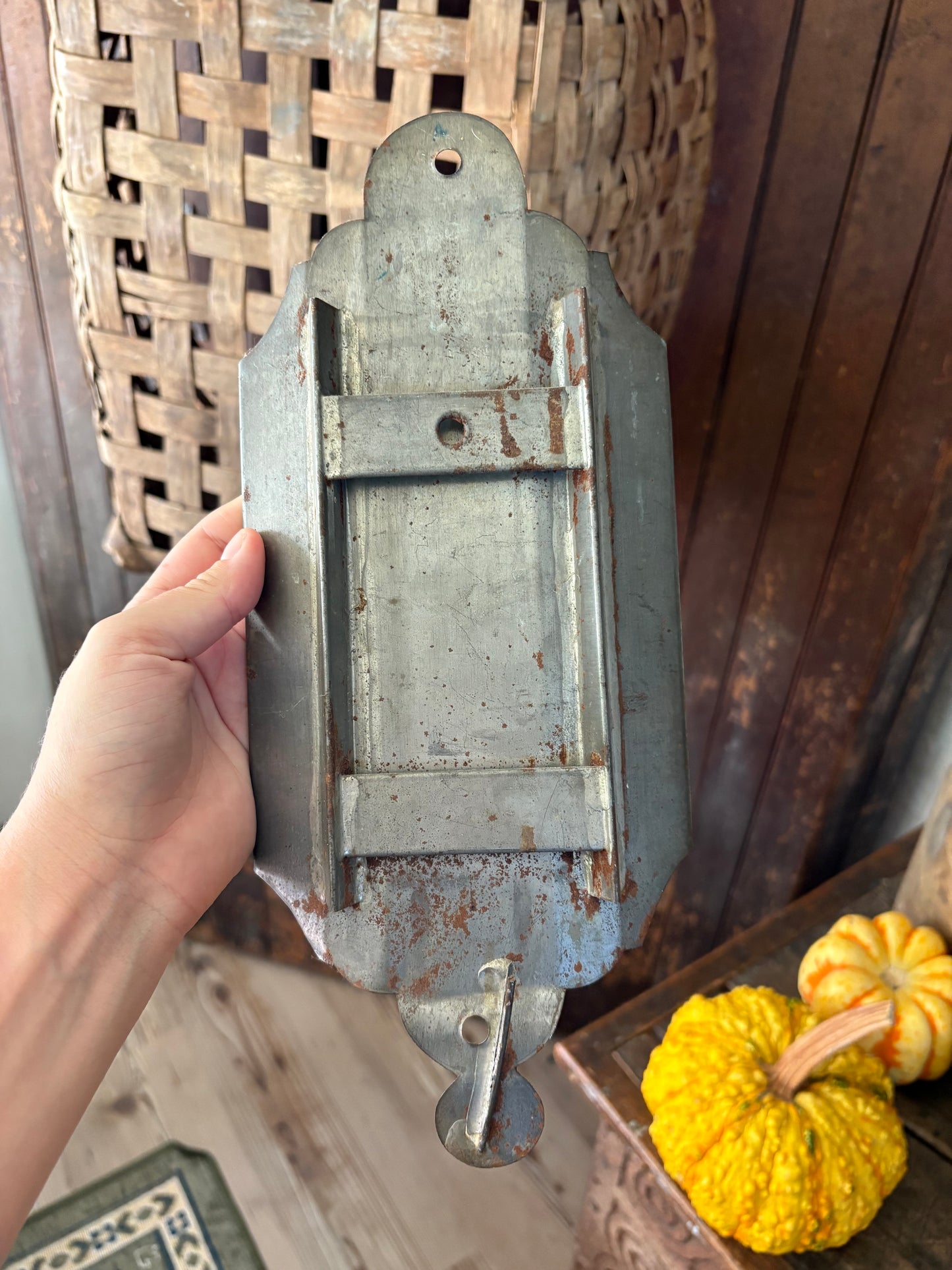 Antique mirrored candle sconce