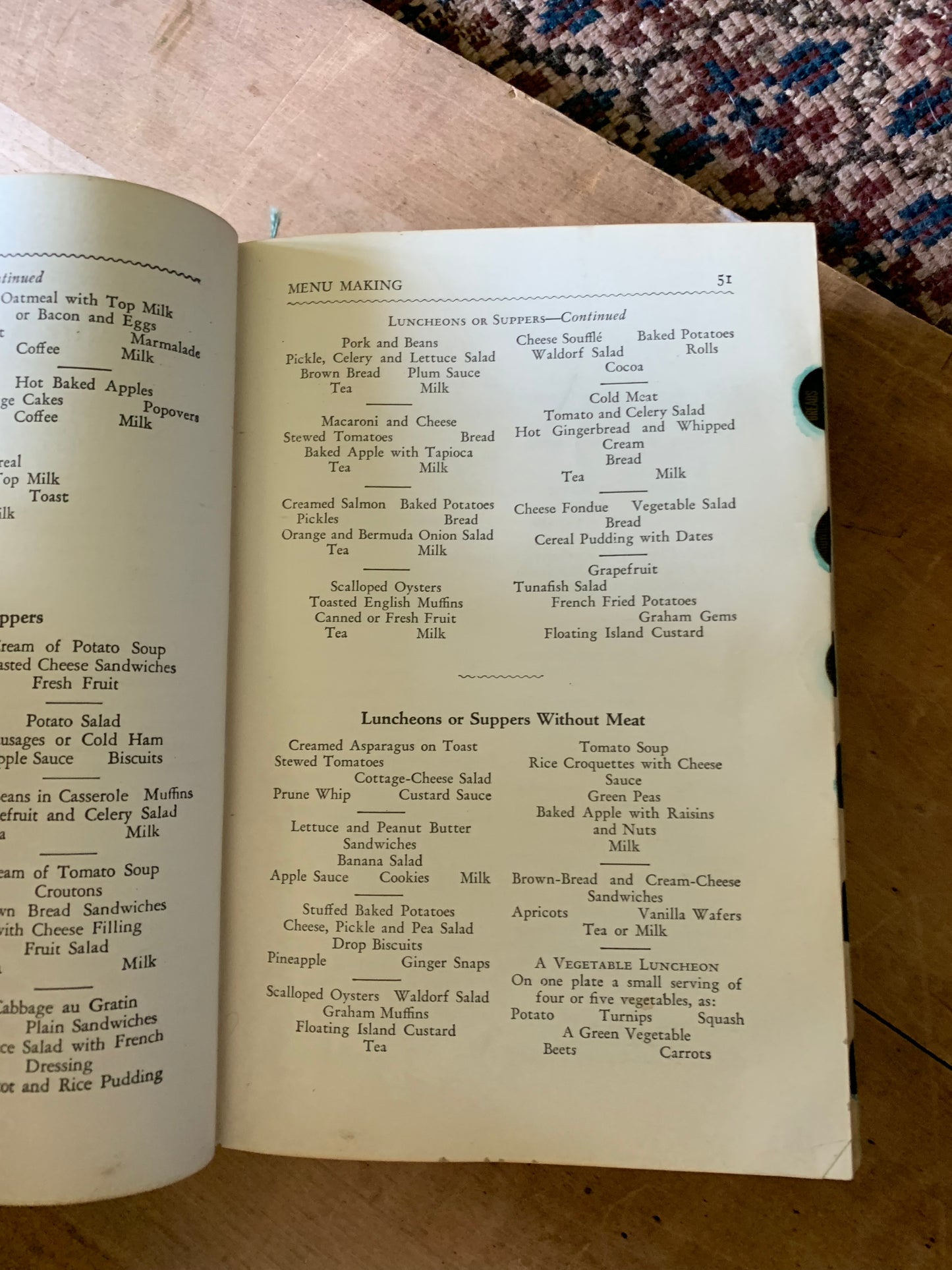Vintage tabbed cook book