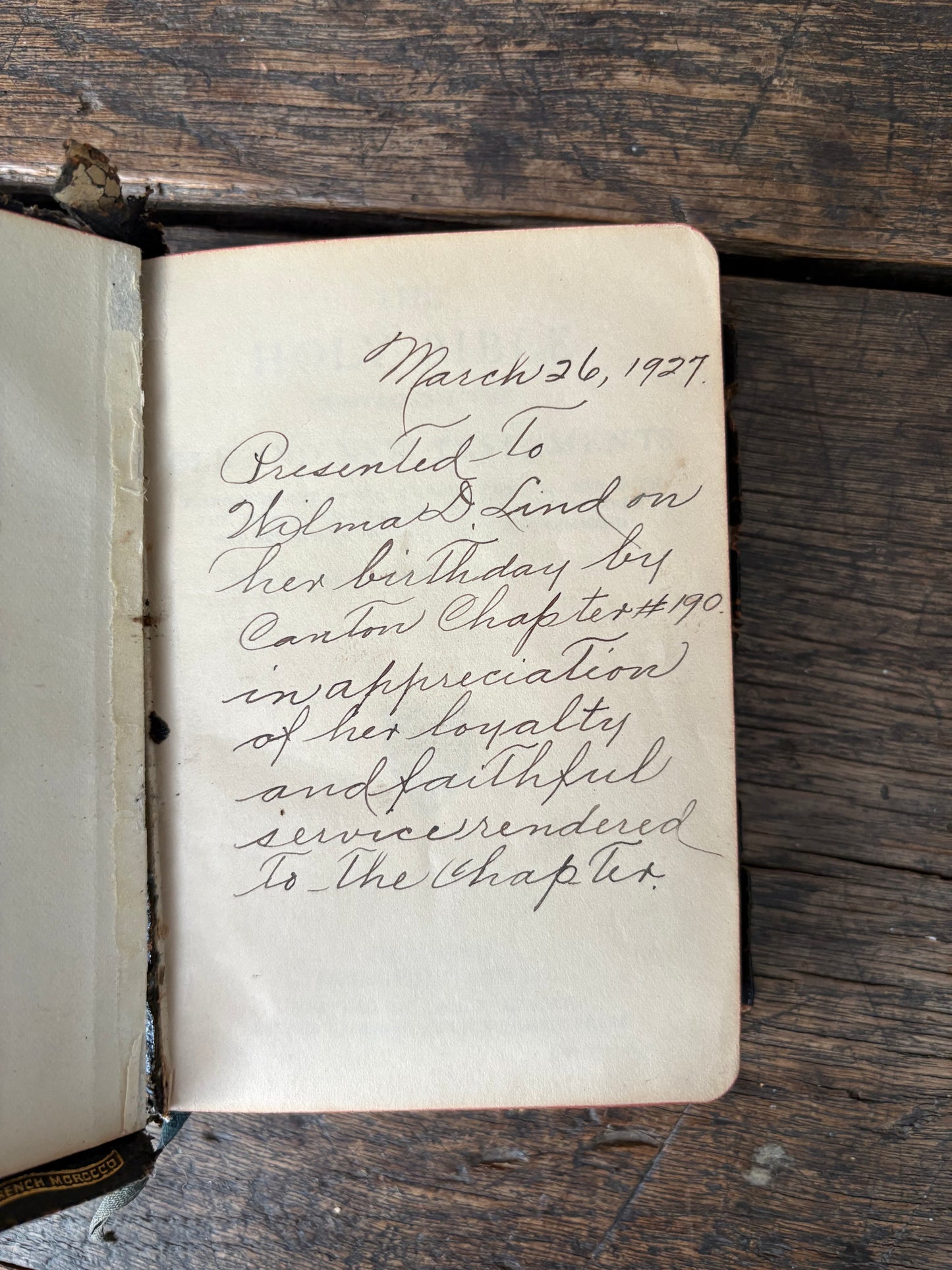 Antique 1920 leather bible