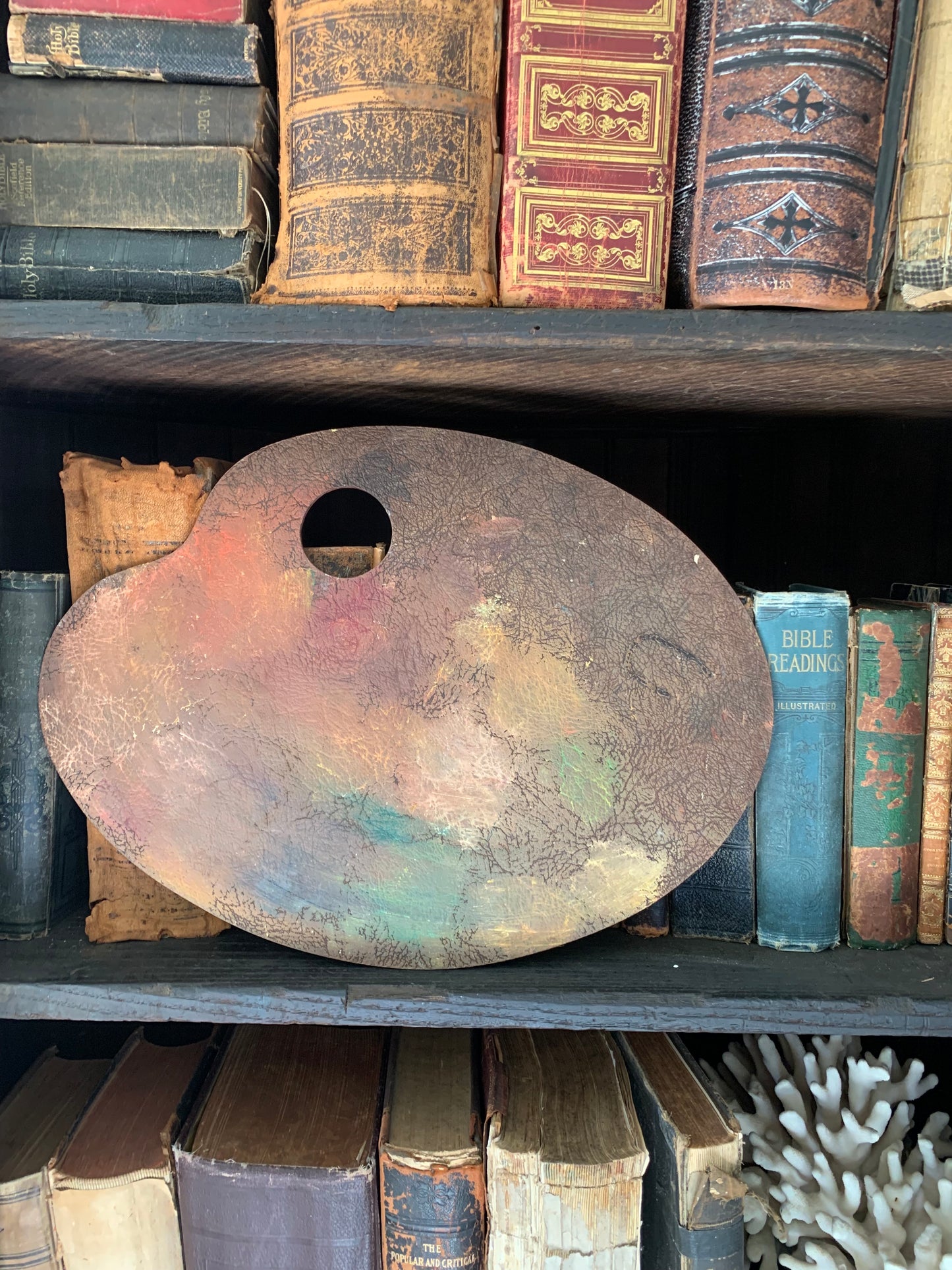 Antique French large artist palette