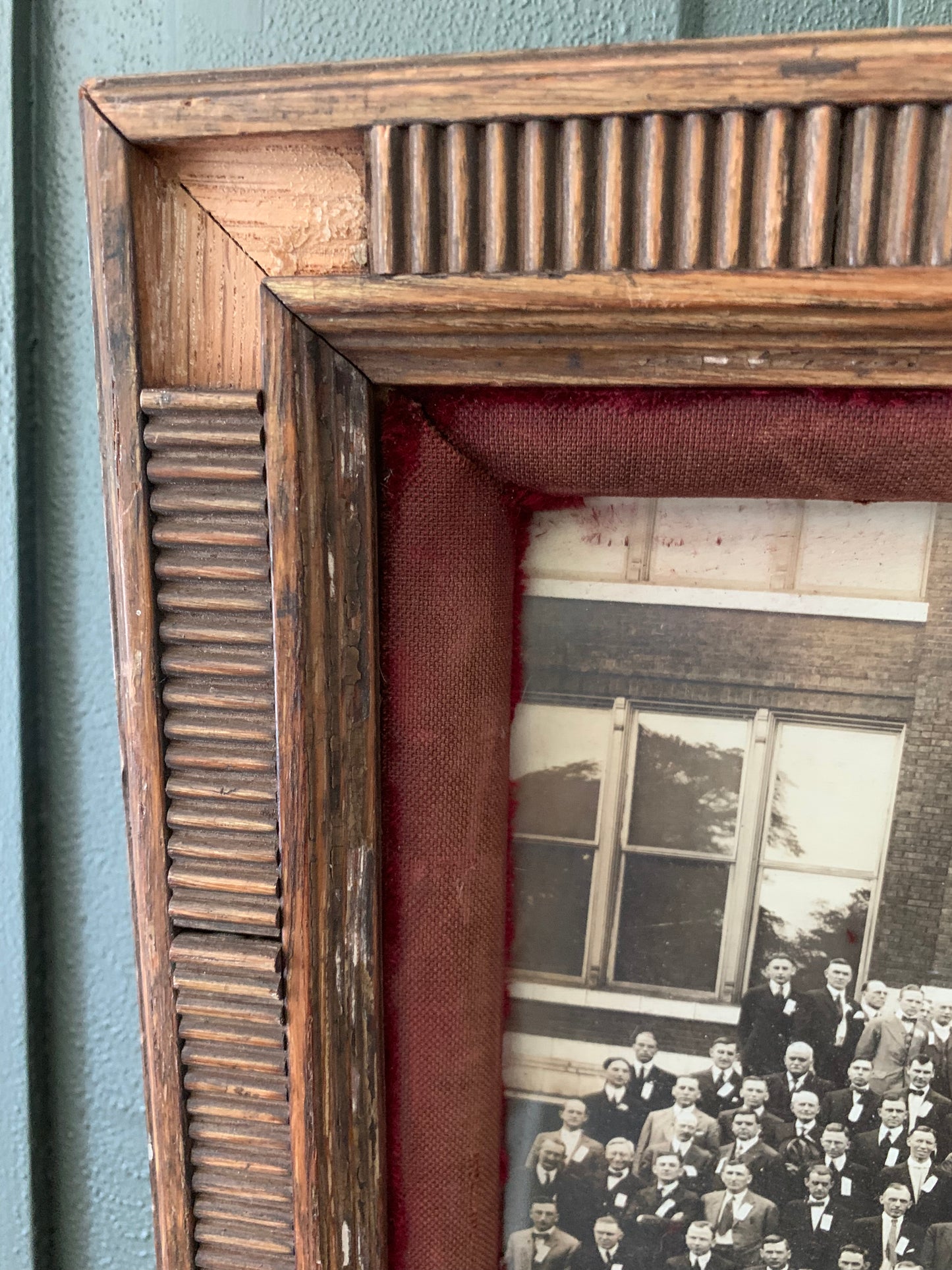 Vintage group photo in frame