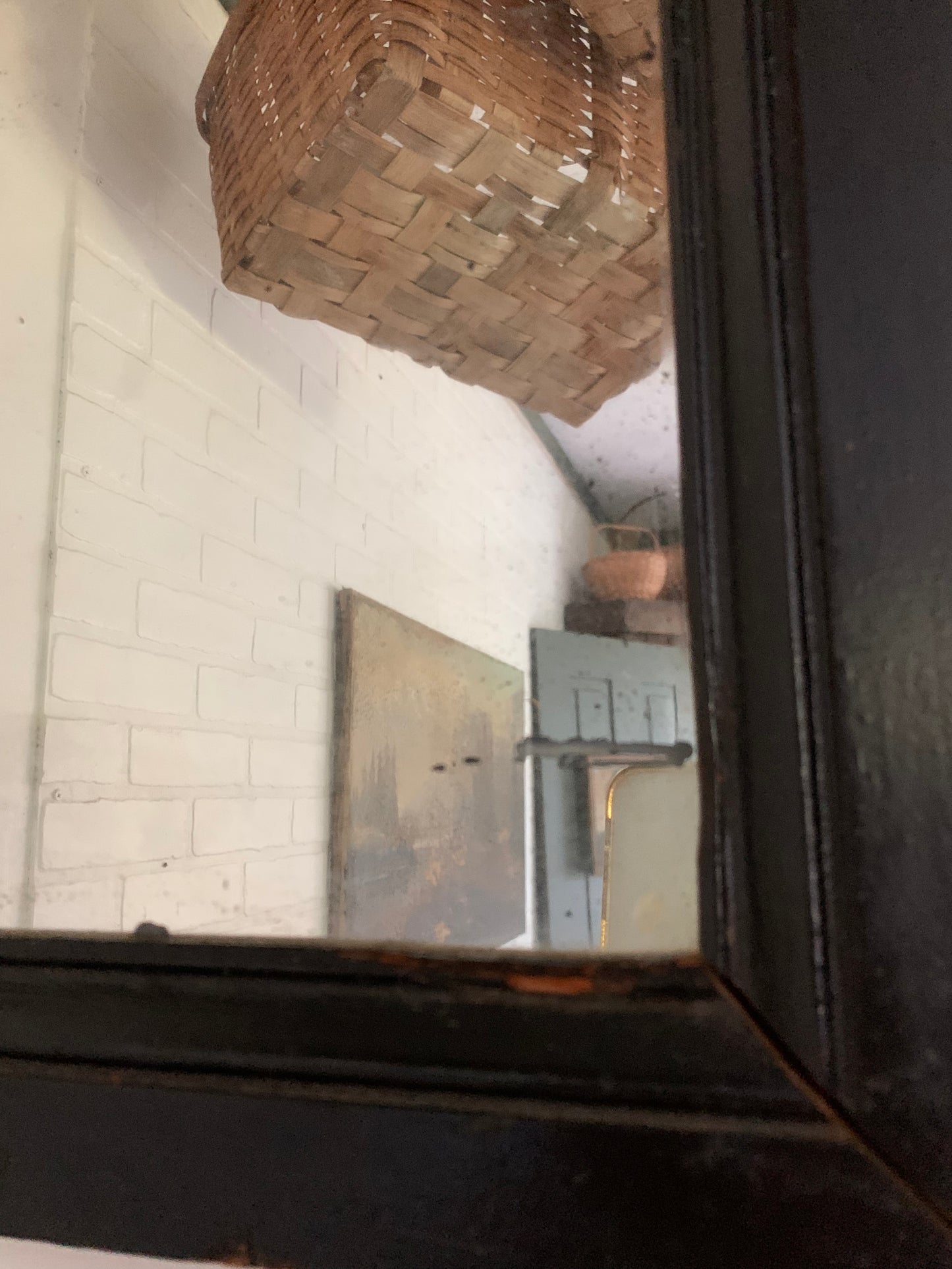 Antique wooden framed mirror