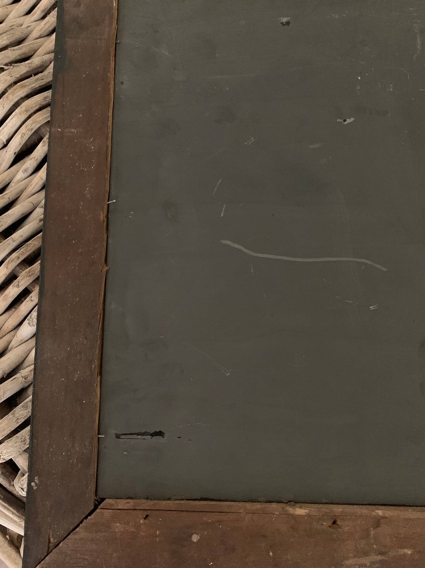 Antique wooden framed mirror