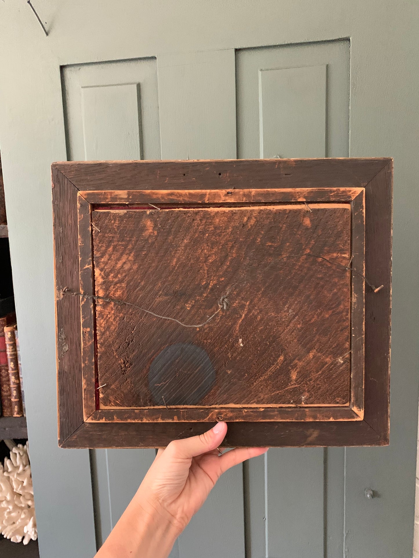 Vintage group photo in frame