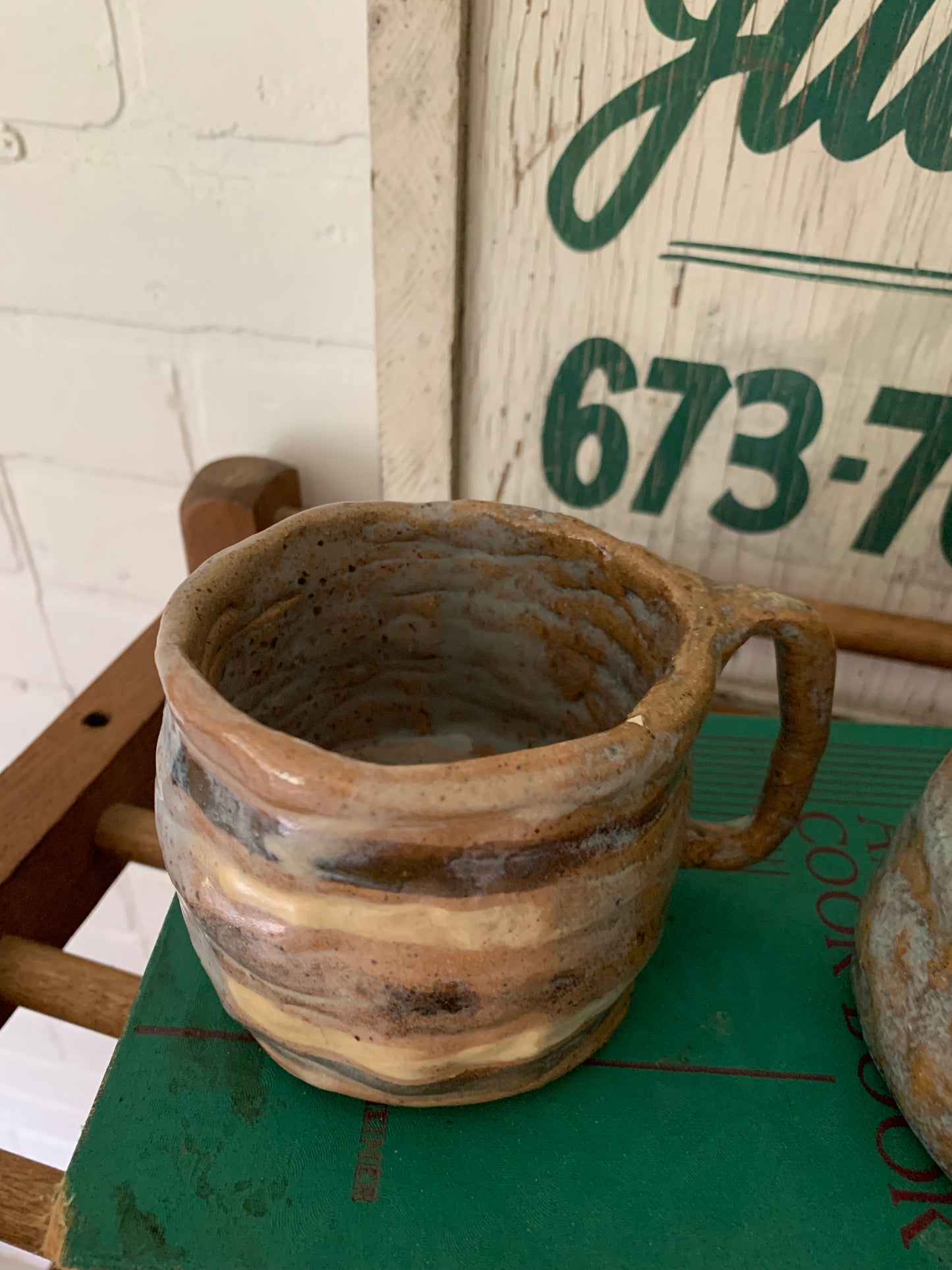 Vintage handmade pottery mugs