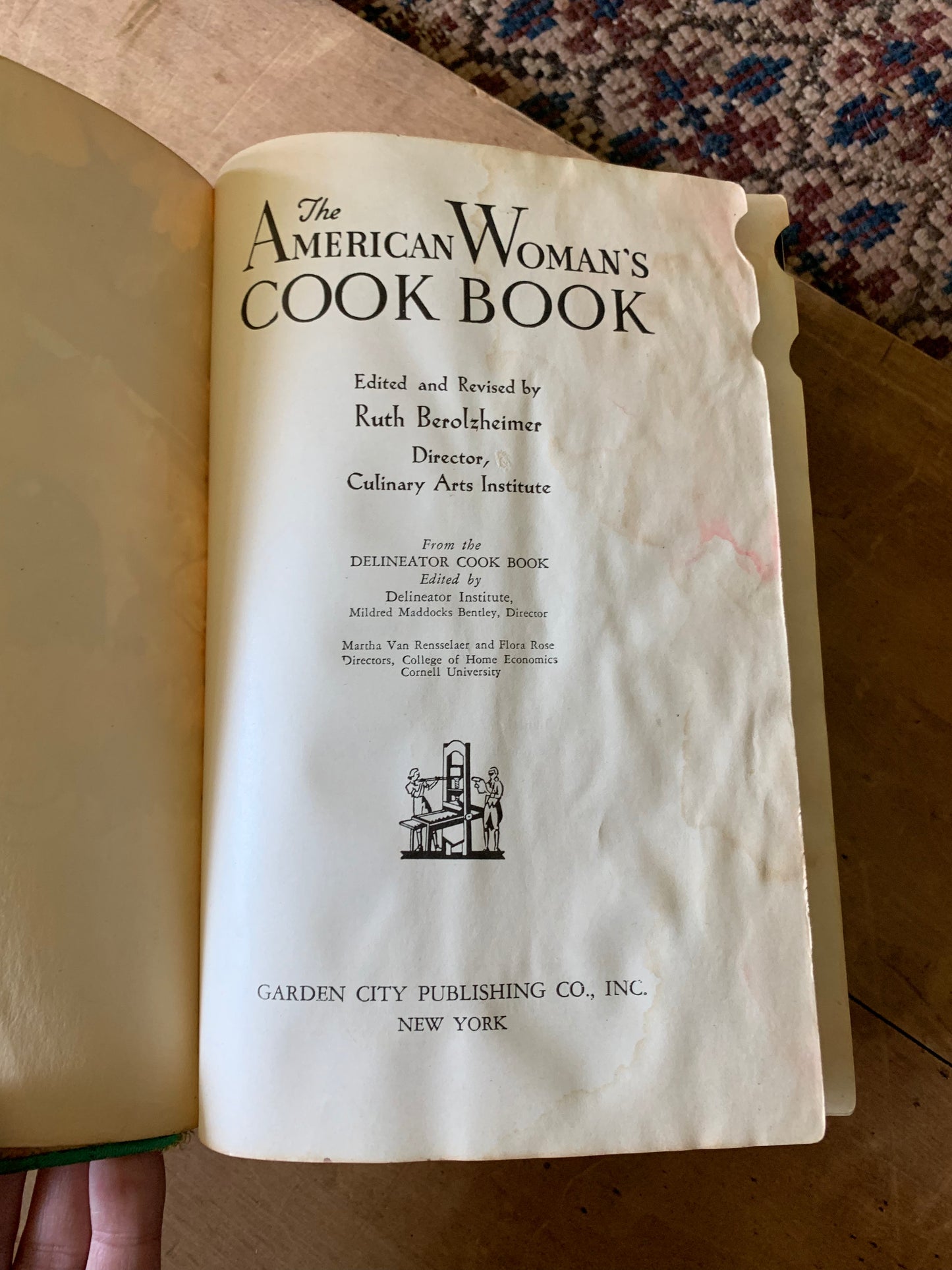 Vintage tabbed cook book