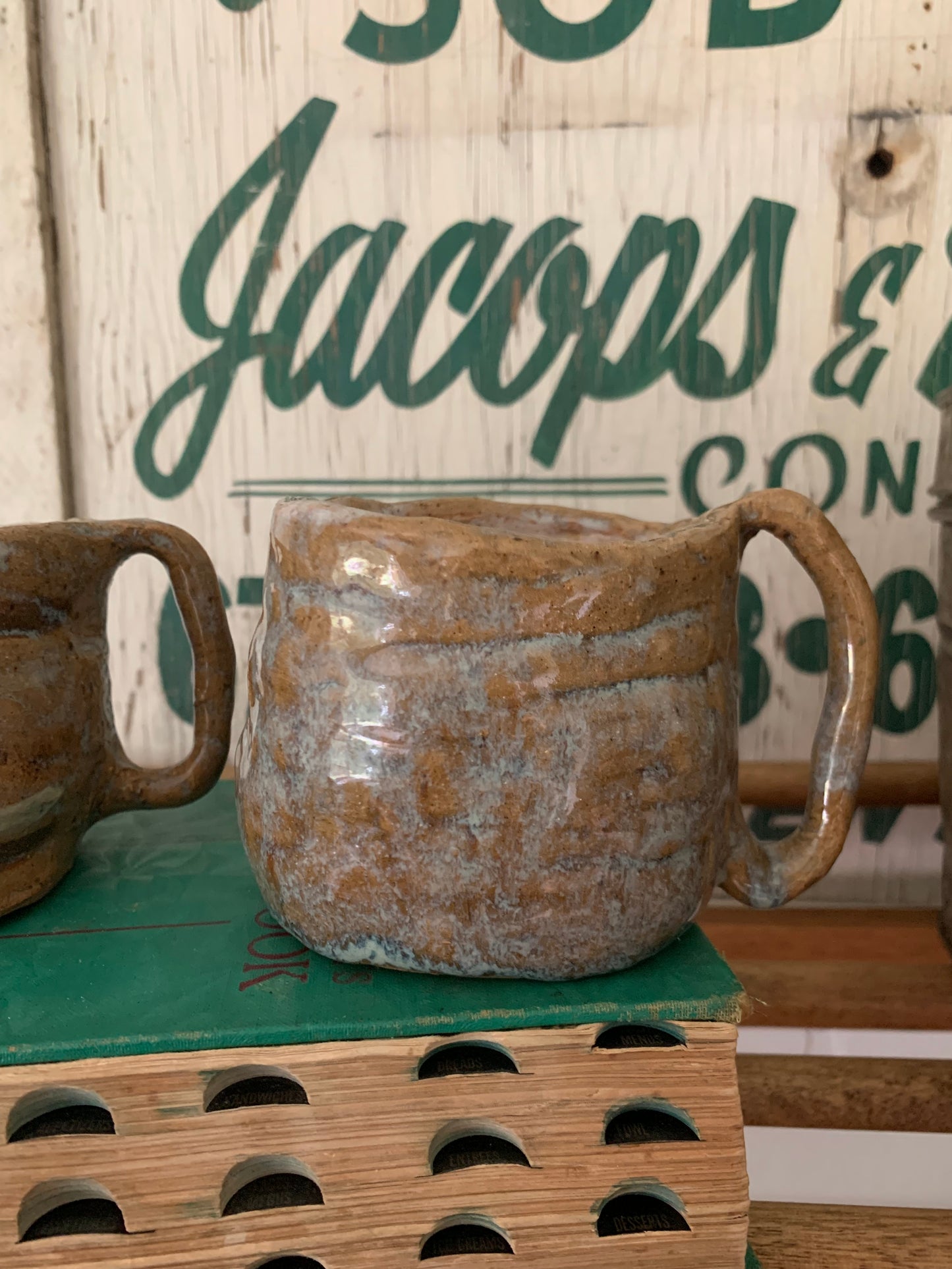 Vintage handmade pottery mugs