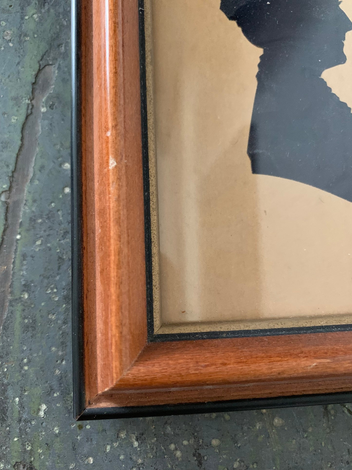 Vintage hand painted silhouette