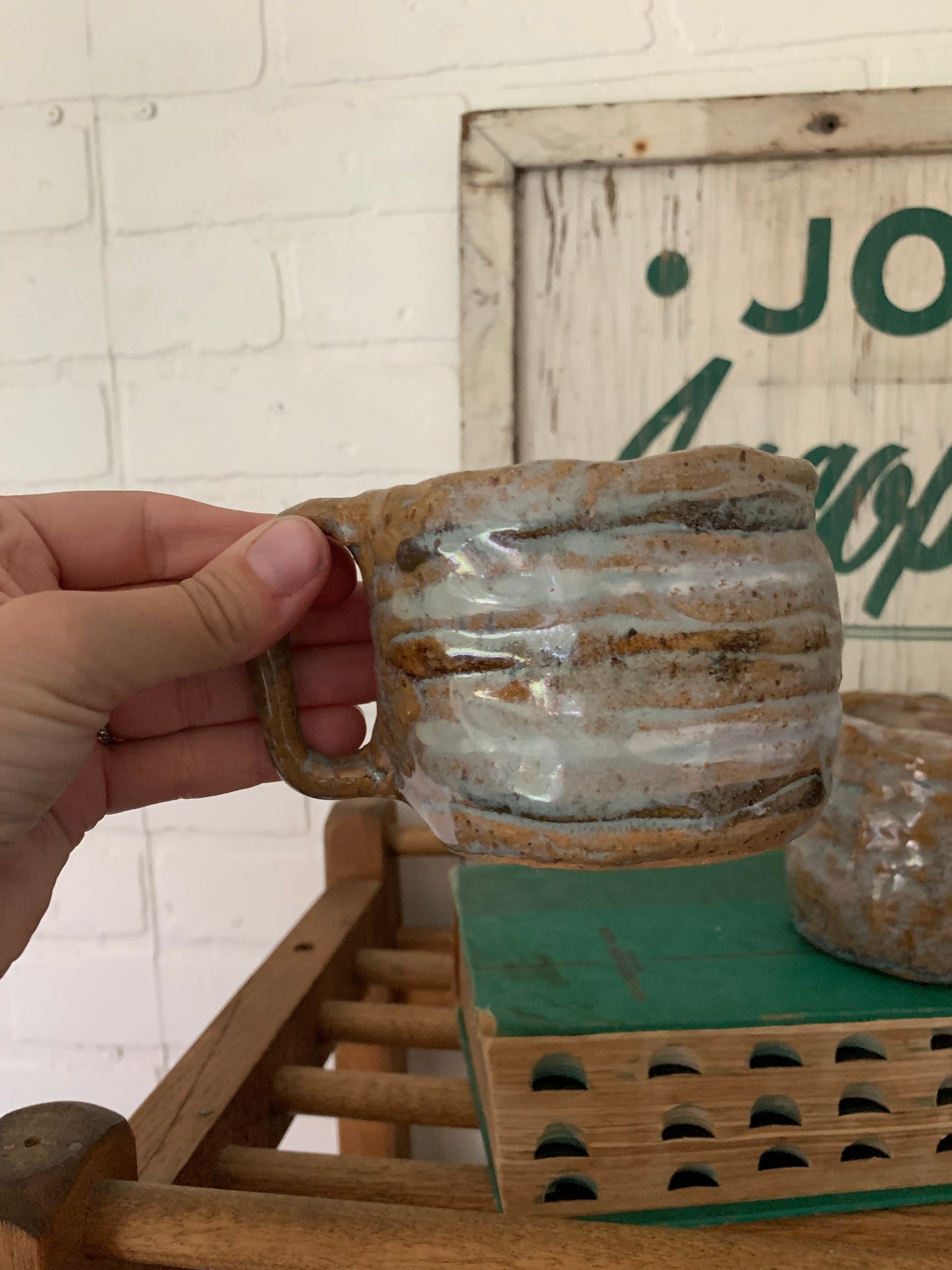 Vintage handmade pottery mugs