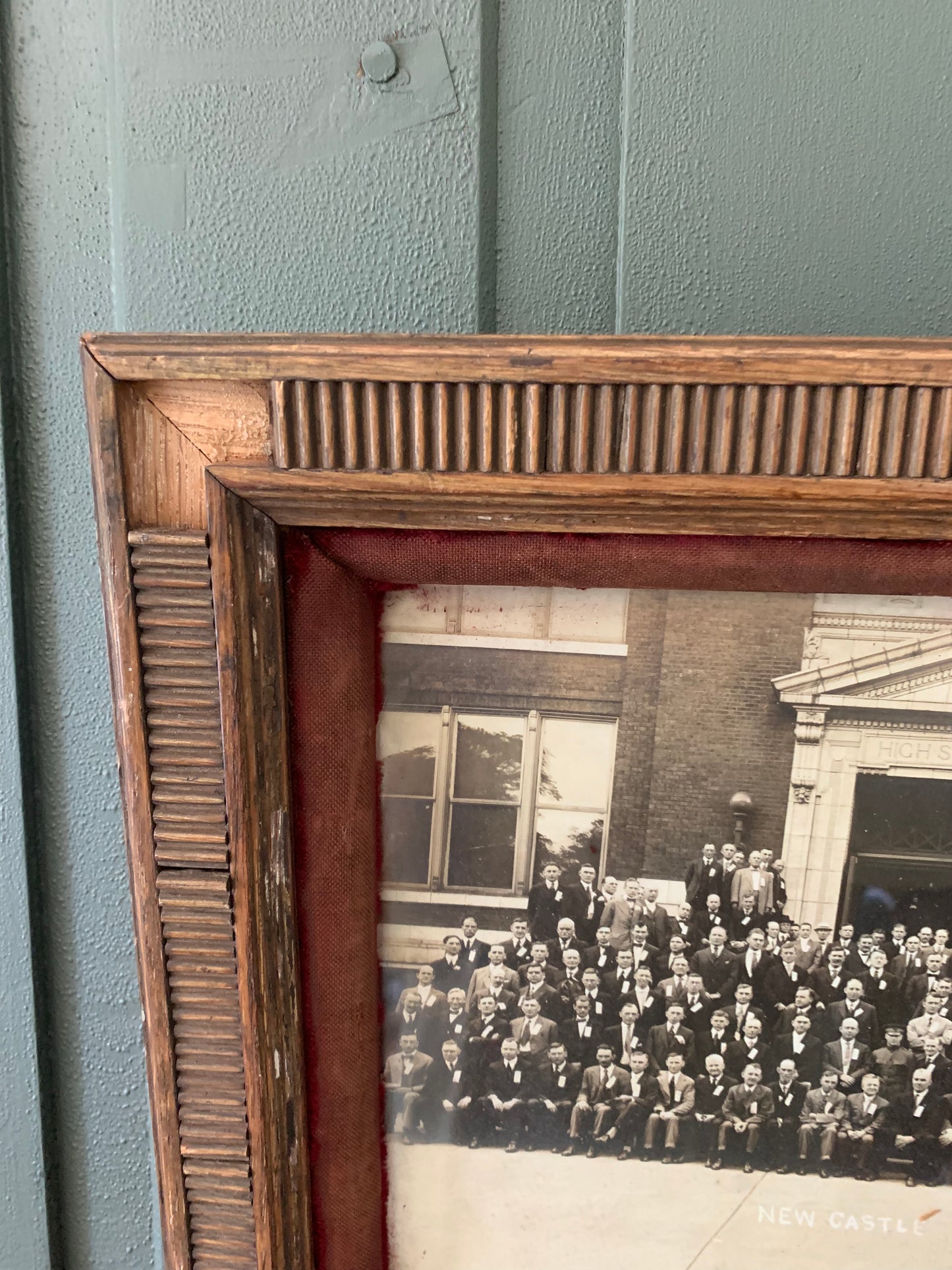 Vintage group photo in frame
