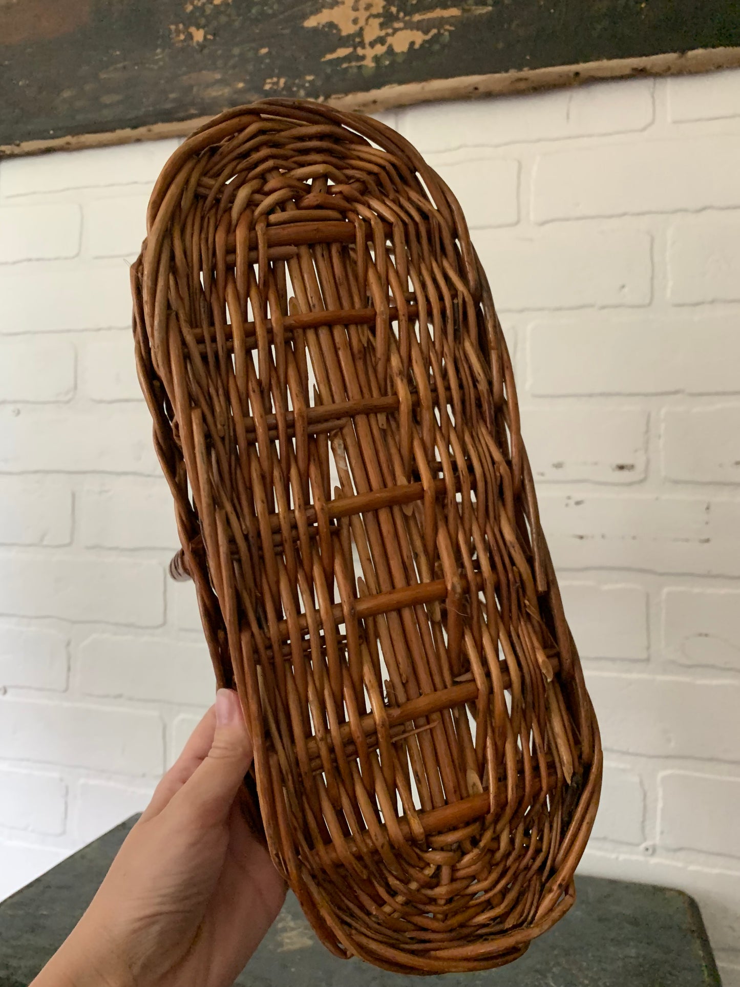 Vintage French wine basket