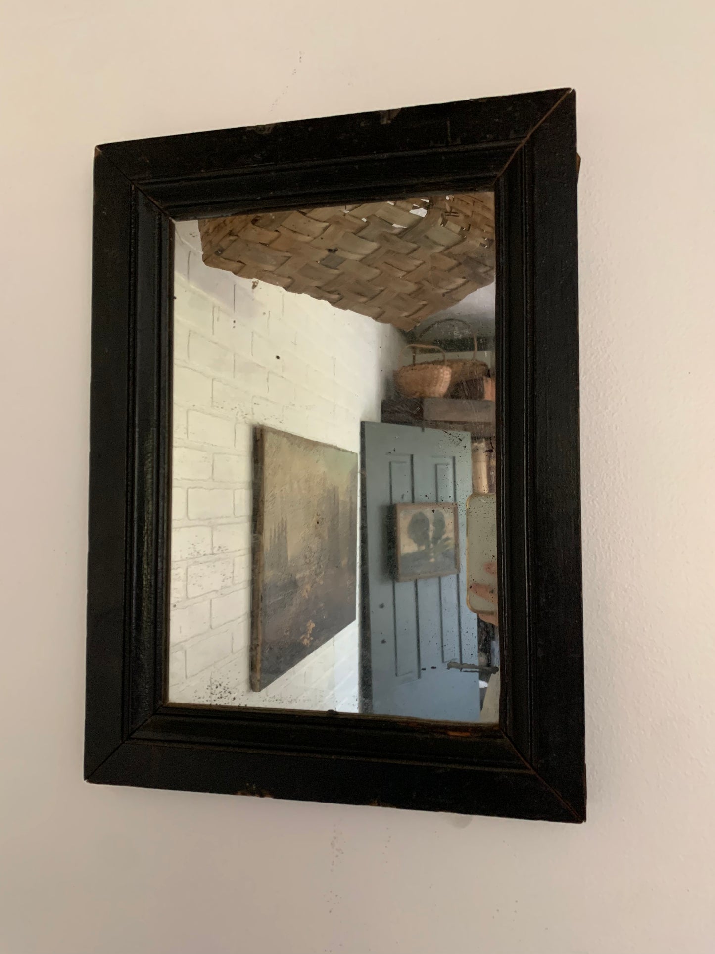 Antique wooden framed mirror