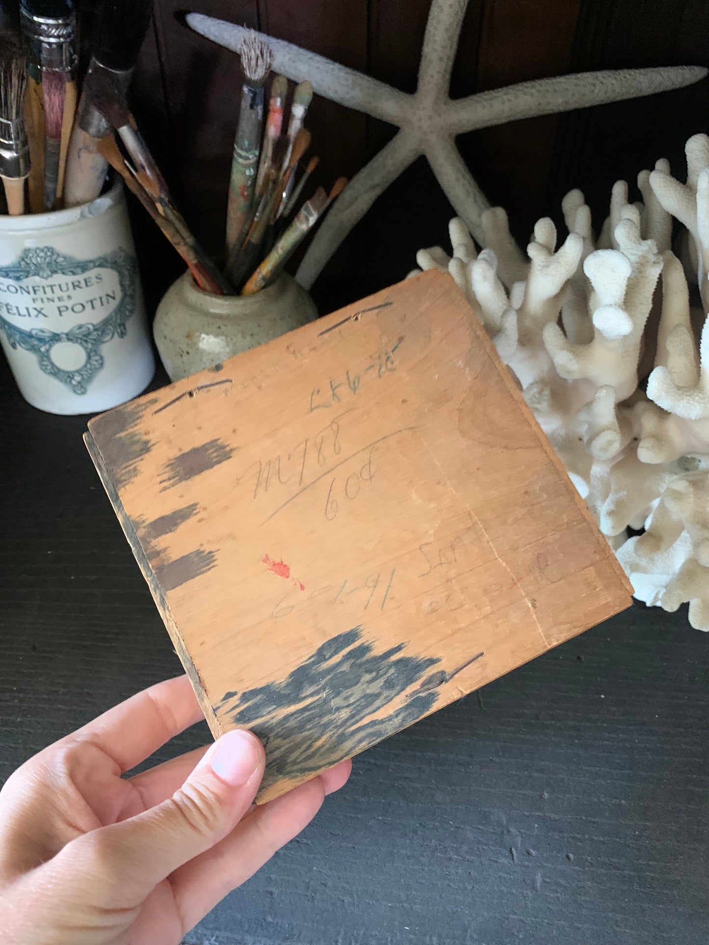 Antique French pastels in box
