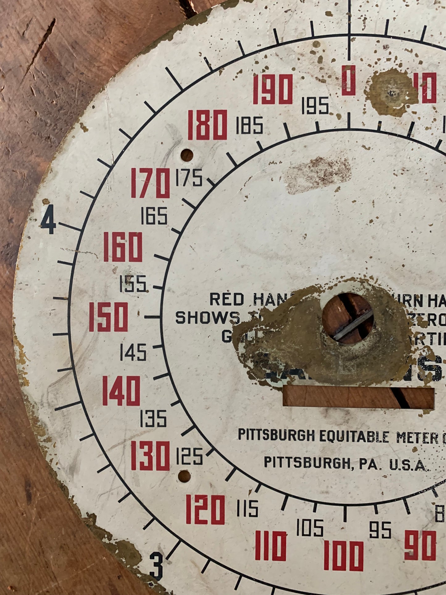 Vintage brass scale face