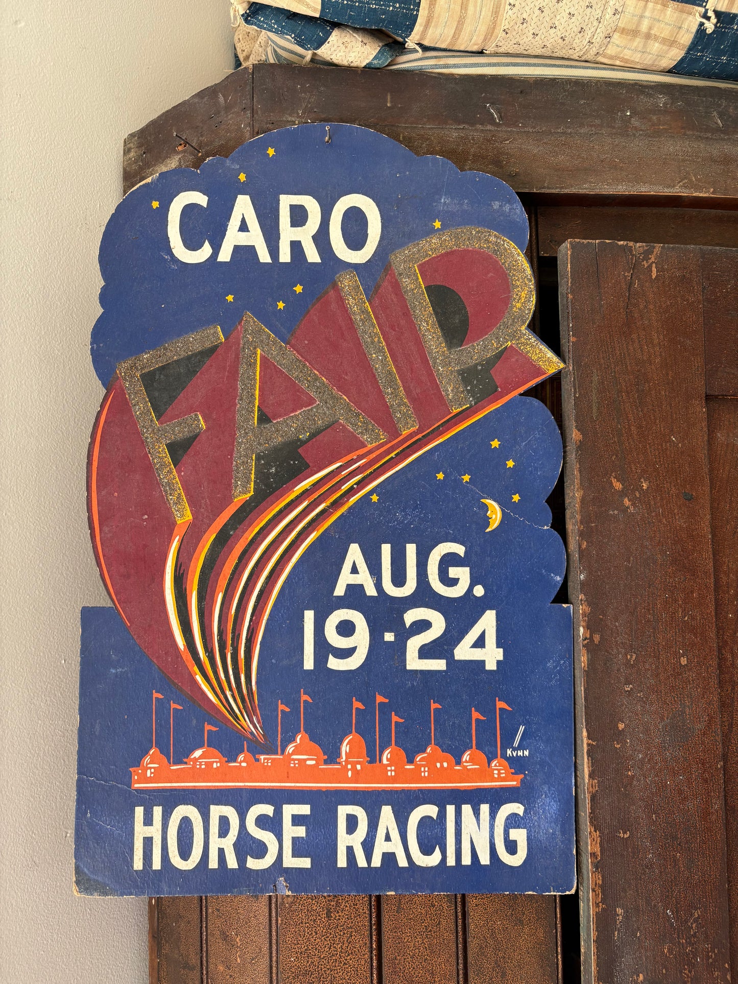 Vintage Fair cardboard poster | horse racing