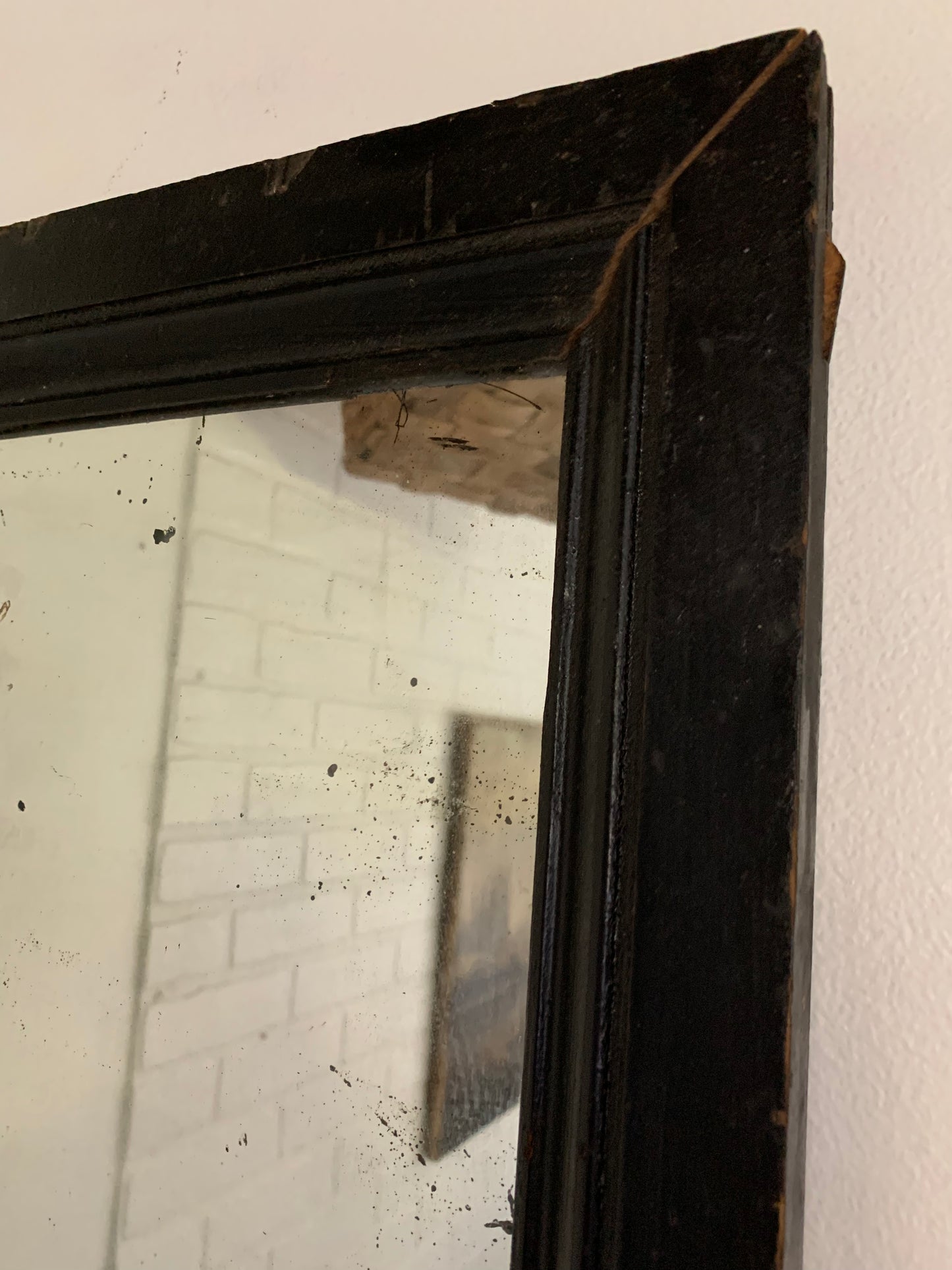 Antique wooden framed mirror