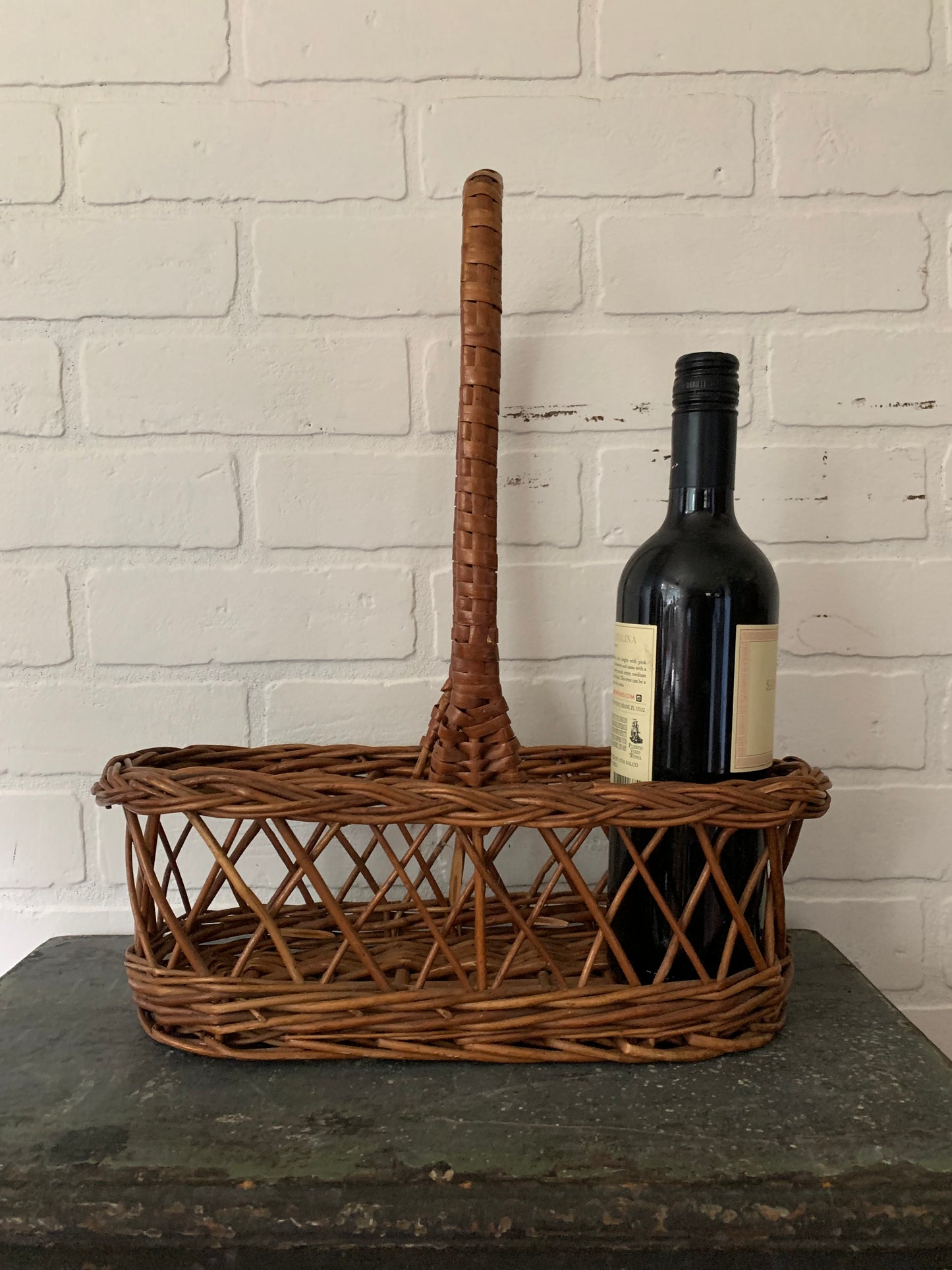 Vintage French wine basket