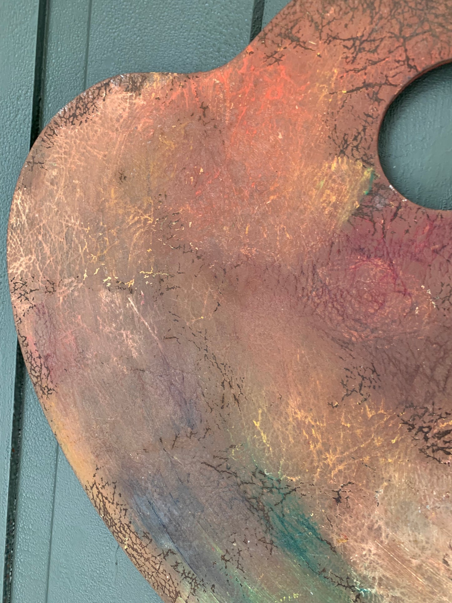Antique French large artist palette