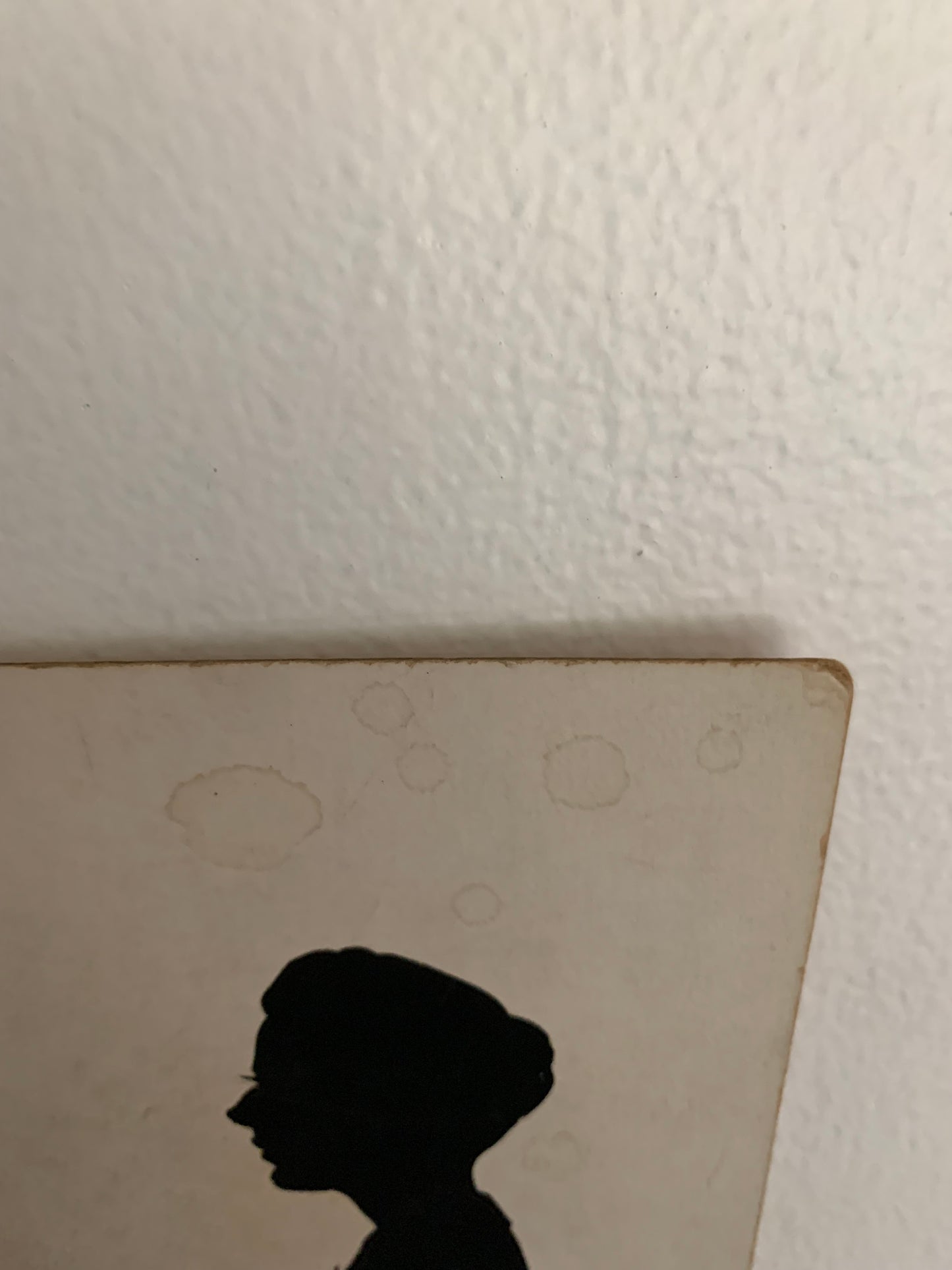 Vintage hand painted silhouette