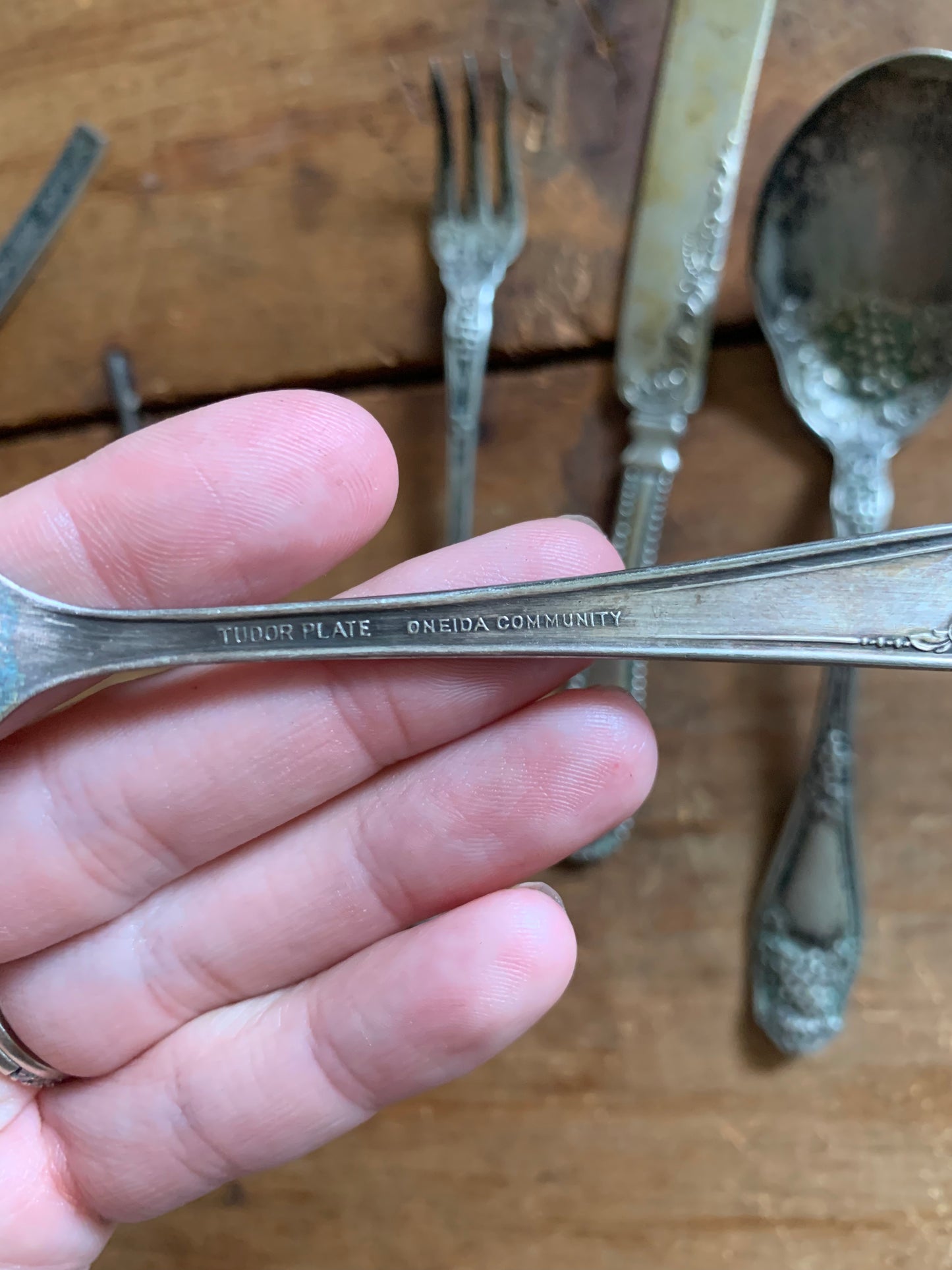 Antique silverware