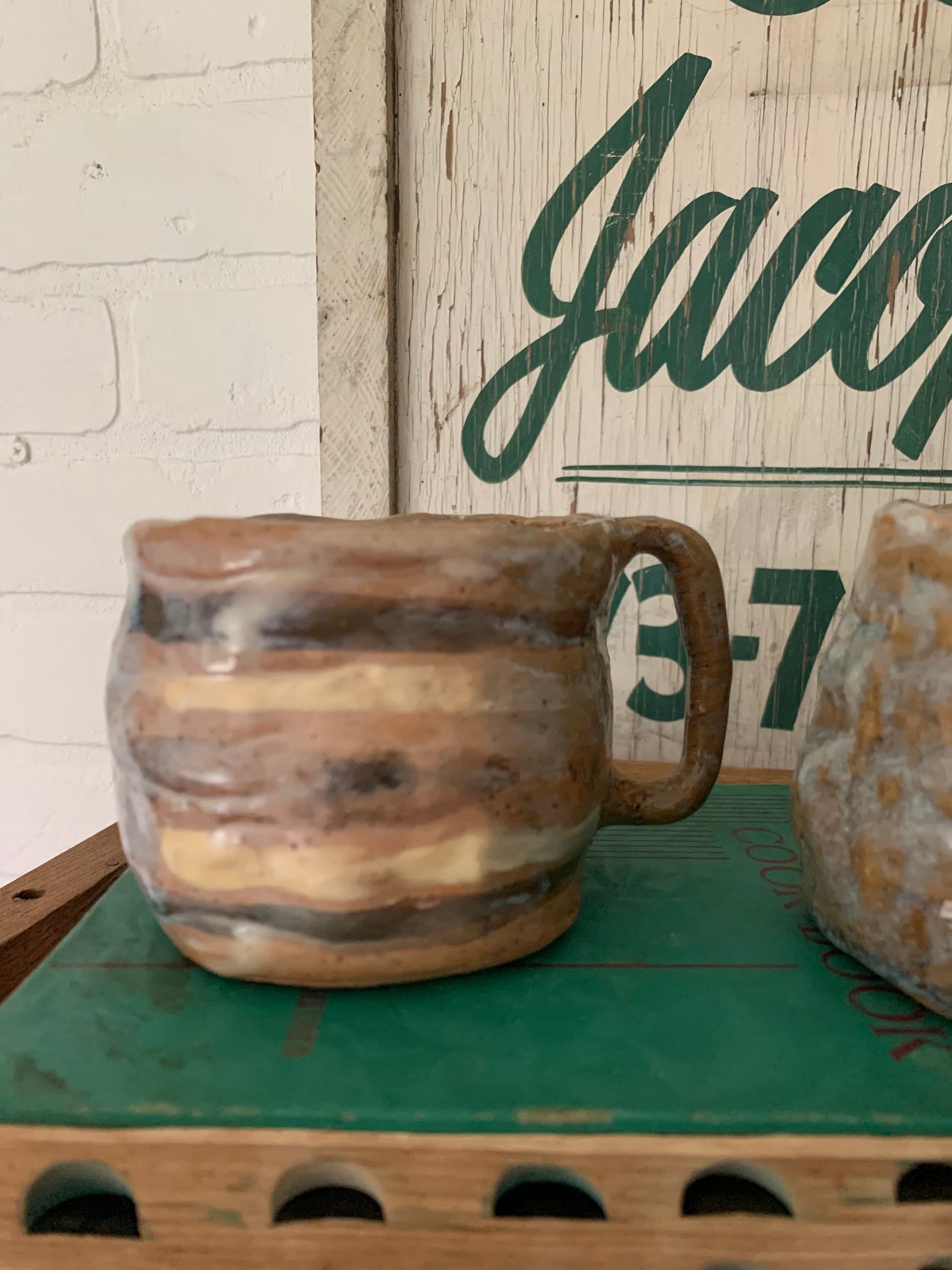 Vintage handmade pottery mugs