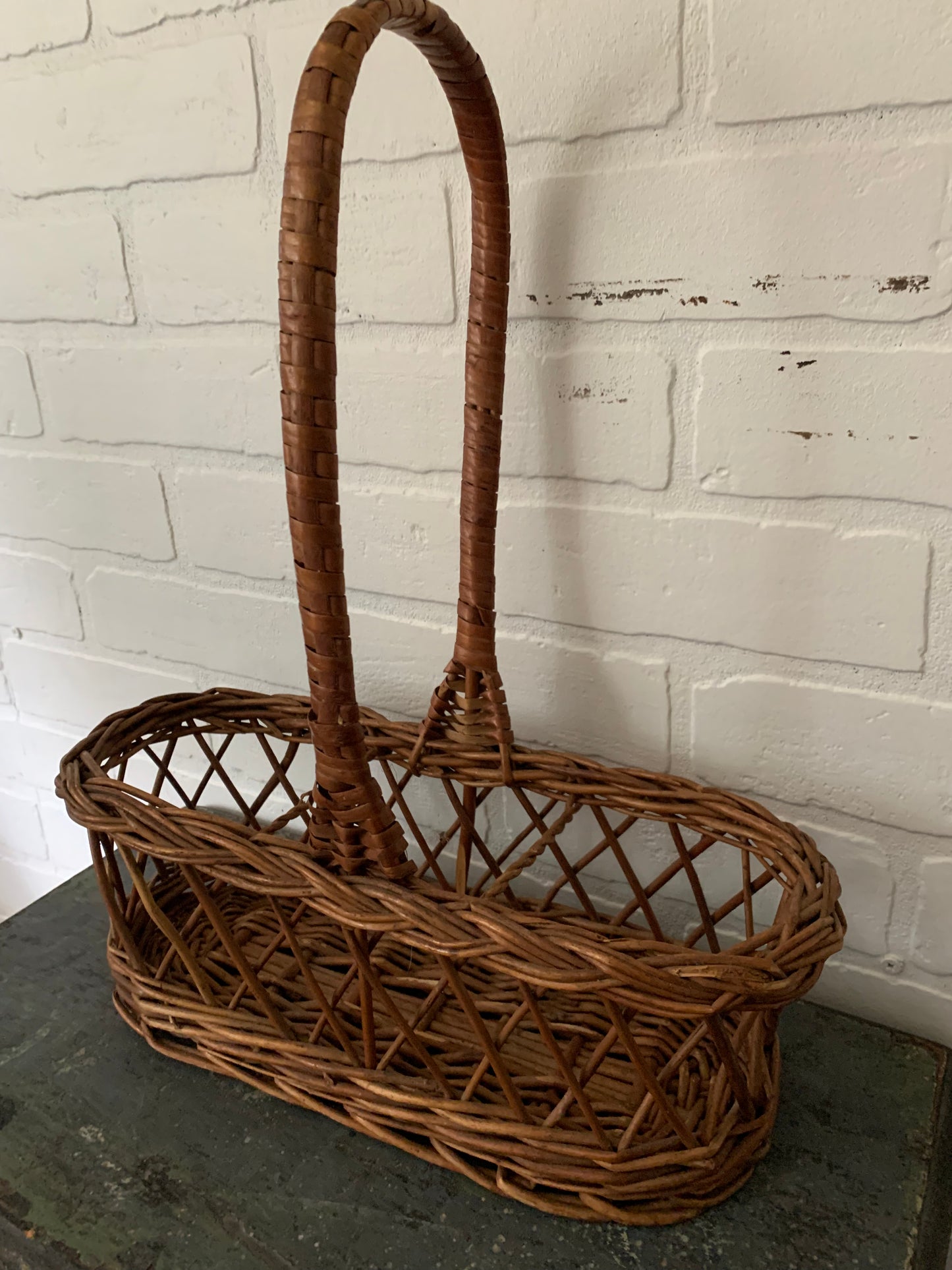 Vintage French wine basket