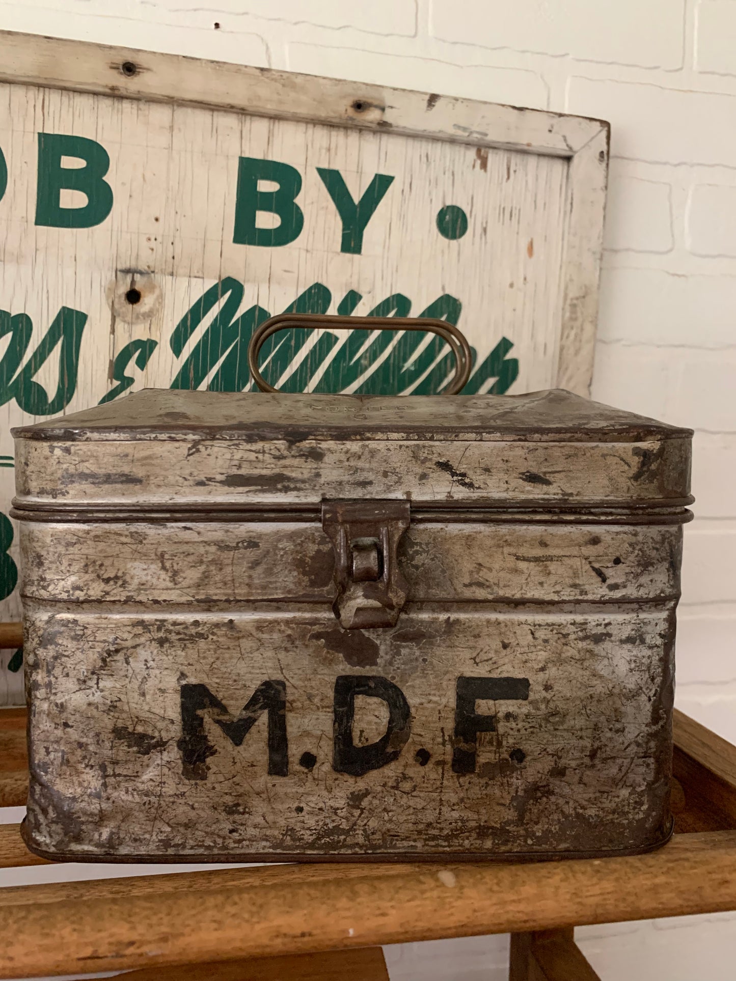 Vintage metal lunch box