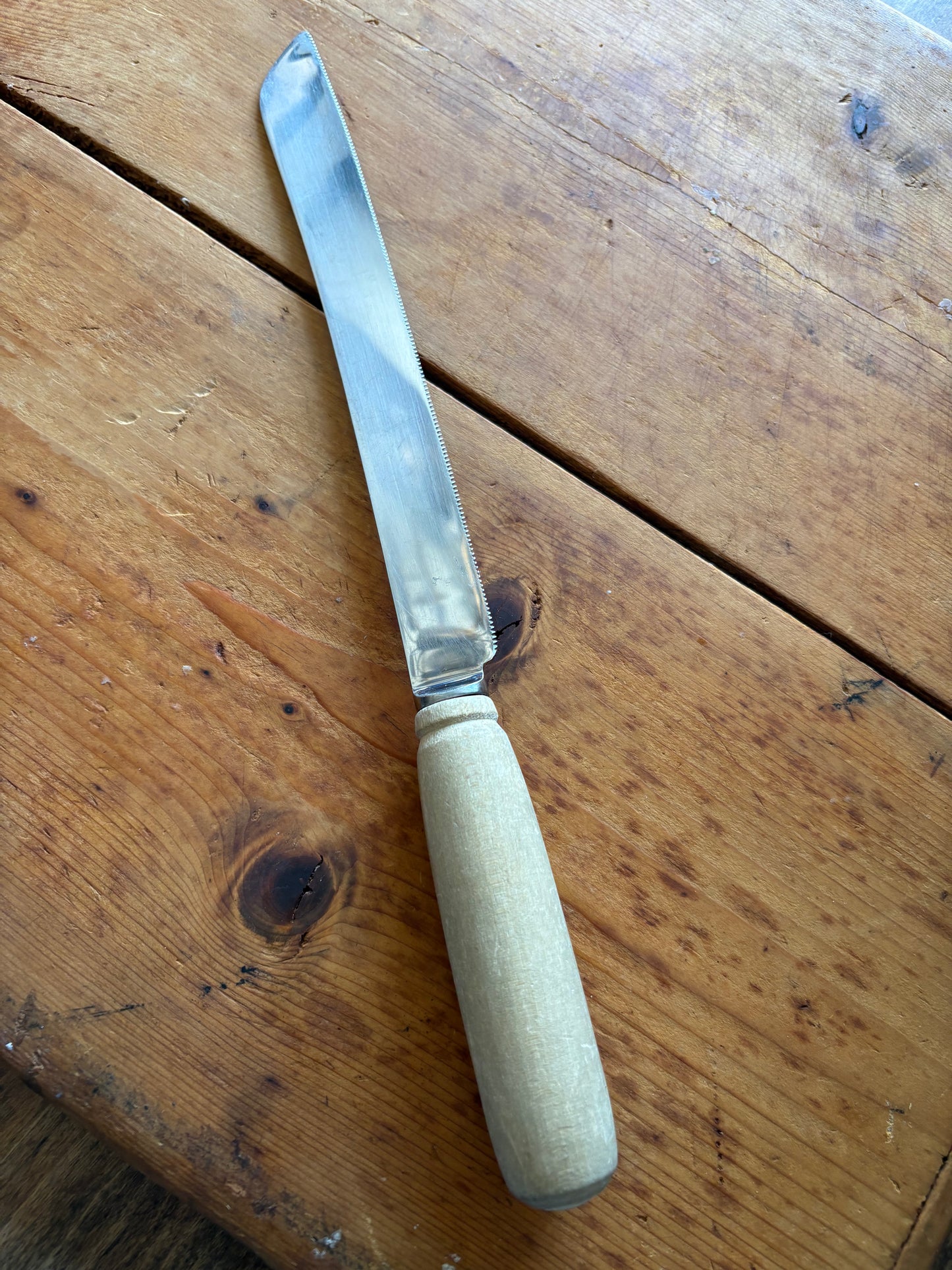 Antique carved bread knife
